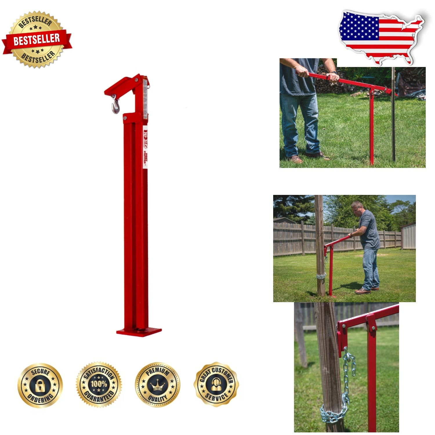 Heavy Duty Post Puller PP-300 Jack – Durable Steel Fence Post Remover