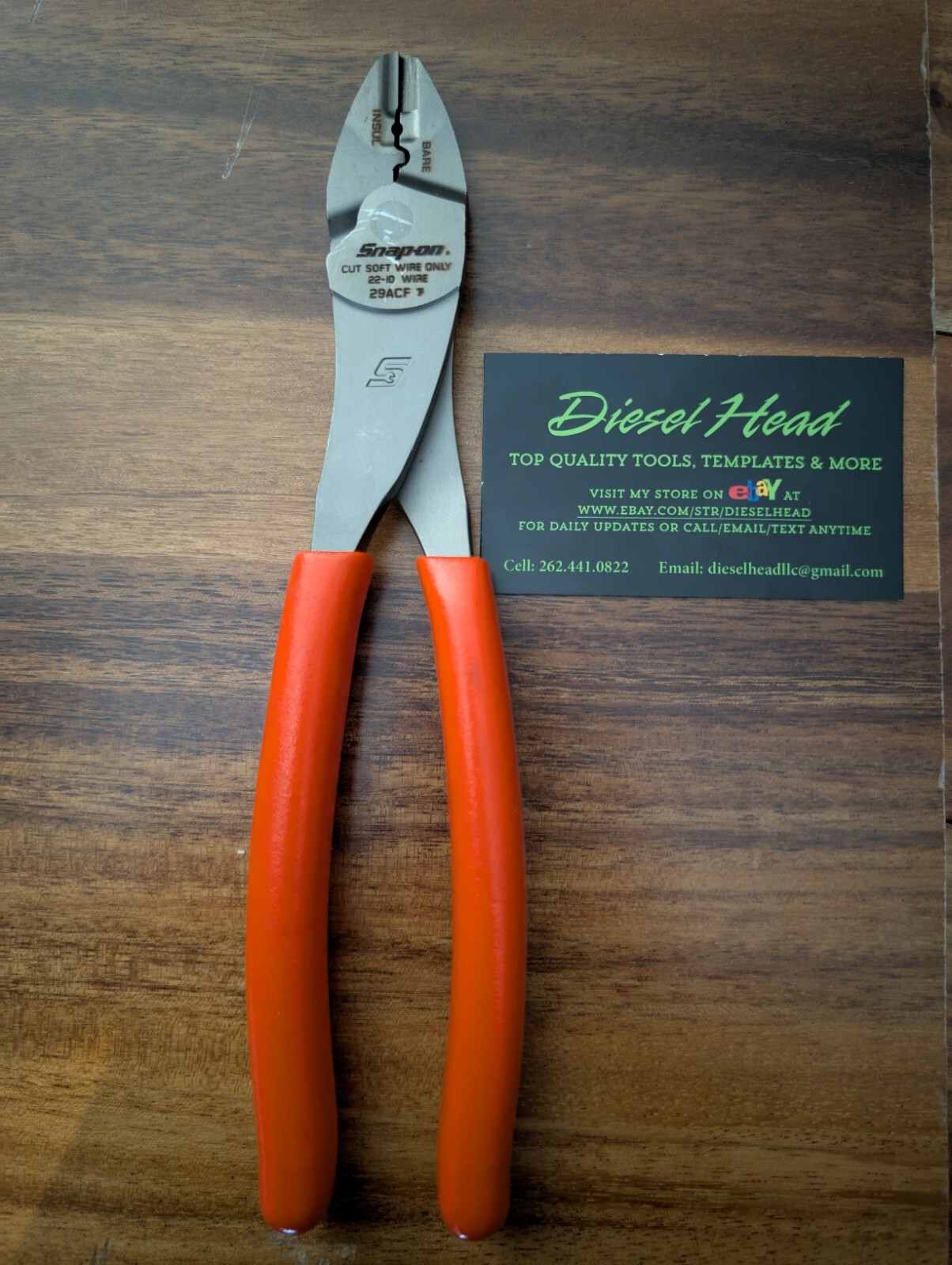 *NEW* Snap On 29ACF ORANGE 9″ Wire Terminal Crimping Tool – FREE SHIPPING