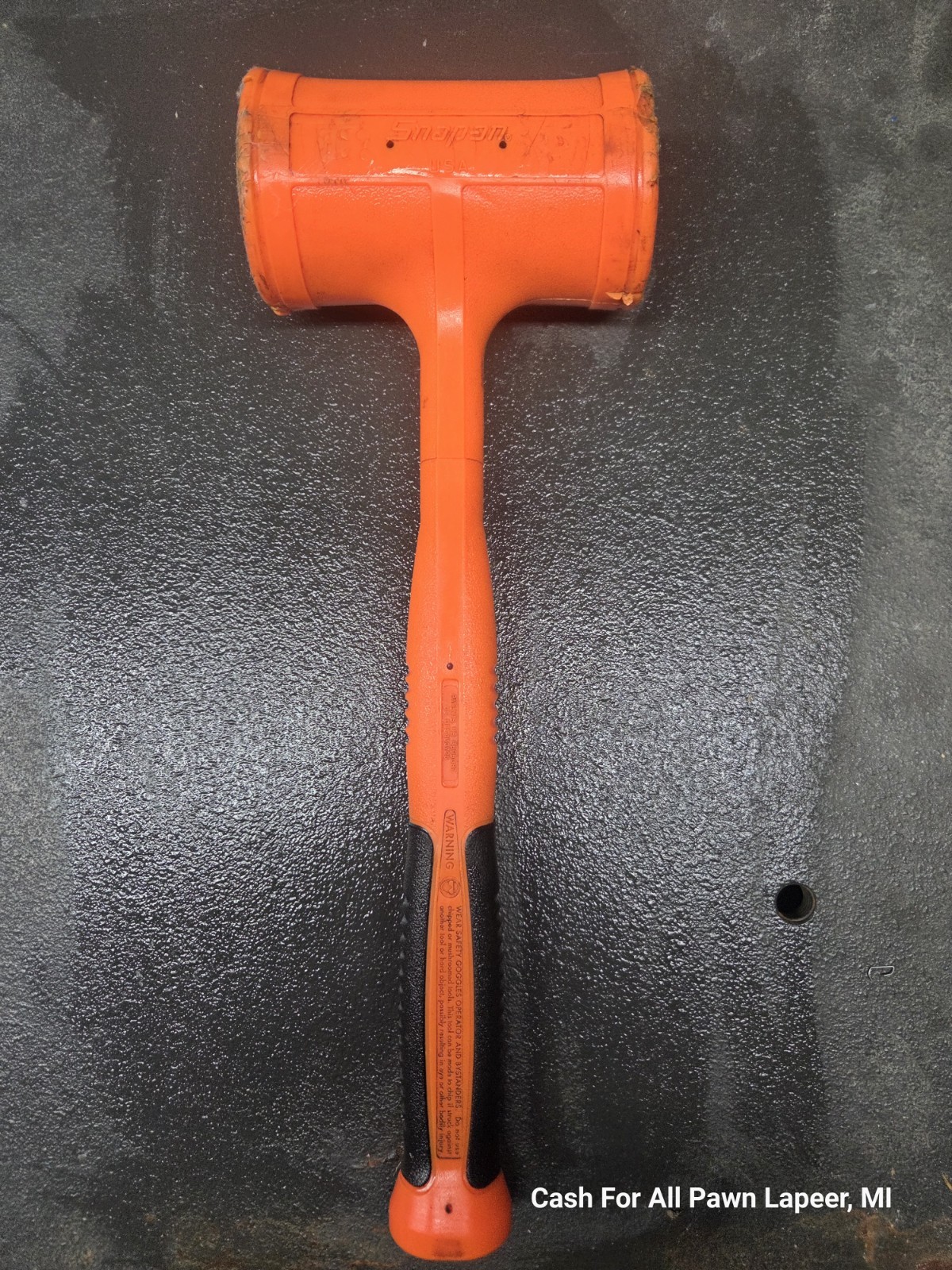 Snap-on tools 56oz Dead Blow Hammer Orange Soft Grip HBFE56