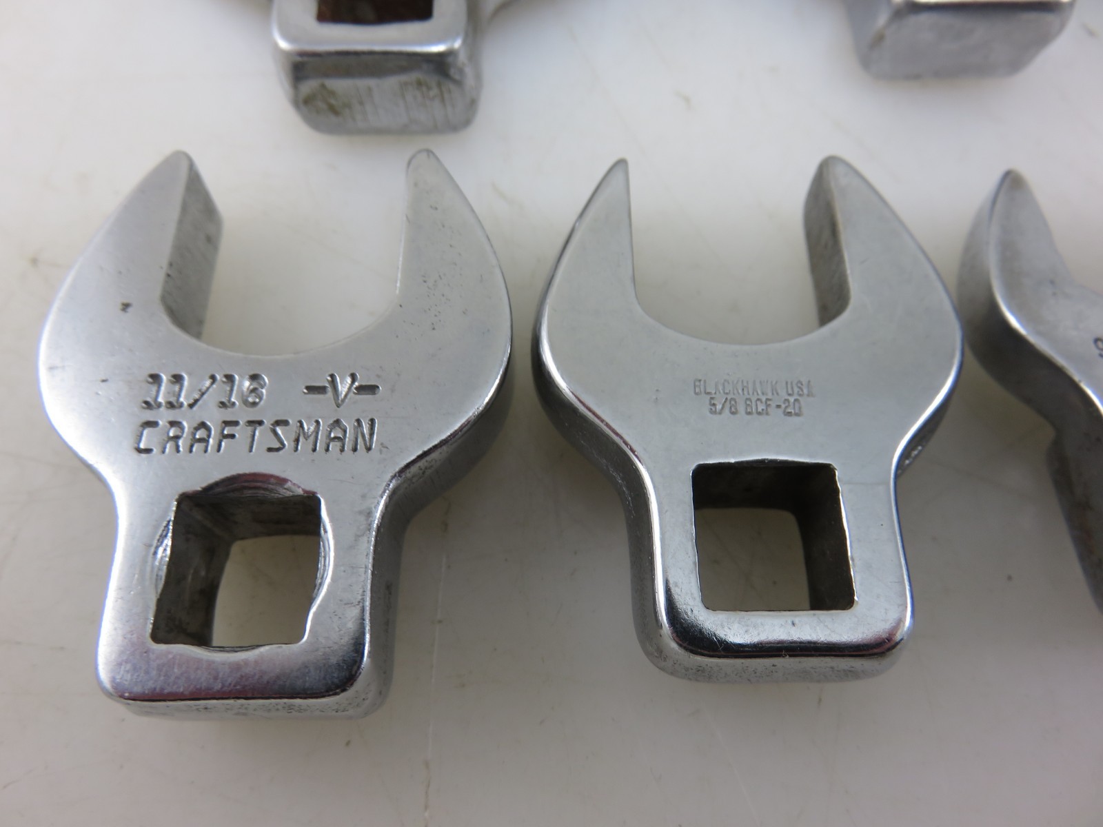 Craftsman -V- & Others Crowfoot Wrench Set 10pc Set 3/8″Dr. 3/8″-1″ Vintage USA