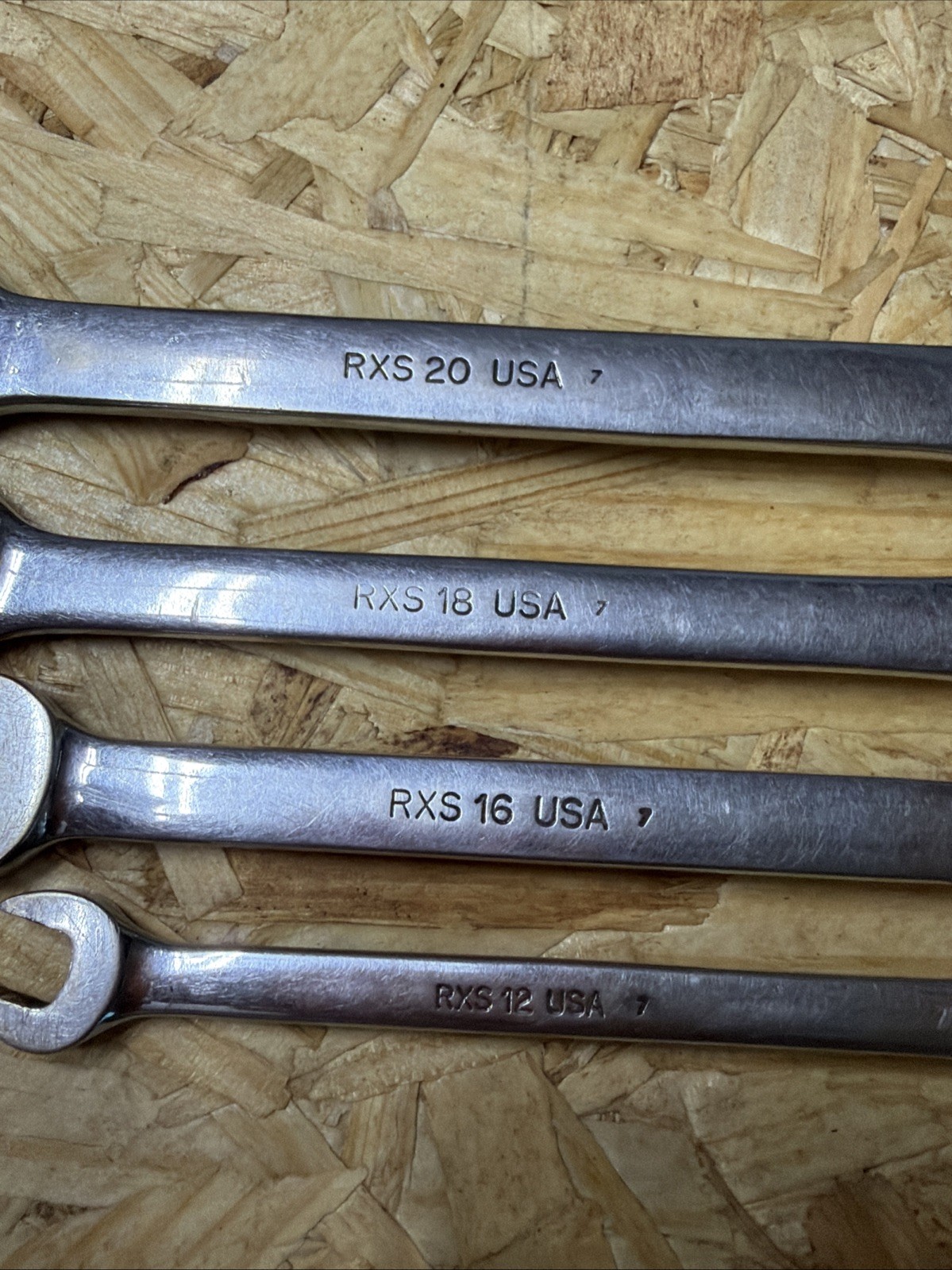 4 pc Snap On SAE Open End / Flare Nut Wrenches RXS 12,16,18,20