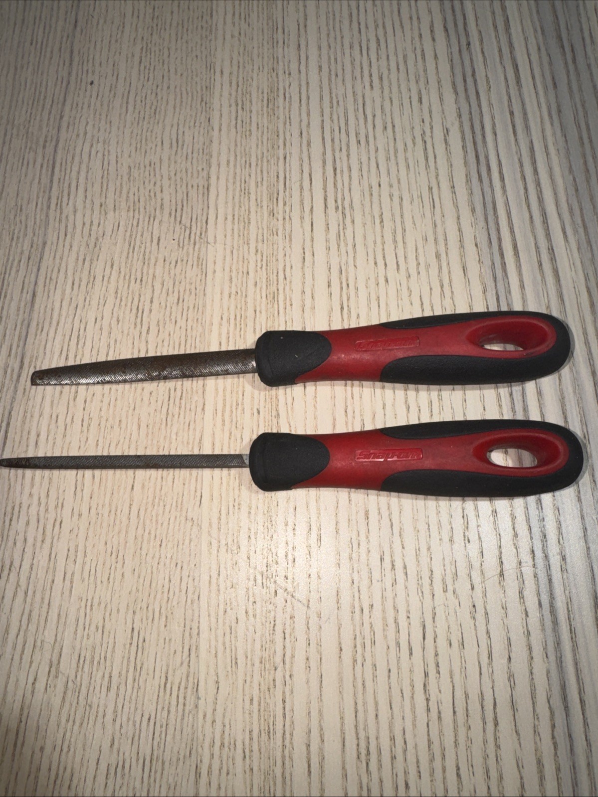 Snap-on SGFMN106 Mini Needle File Set Red Soft Grip Hand Tools – 2 Pieces