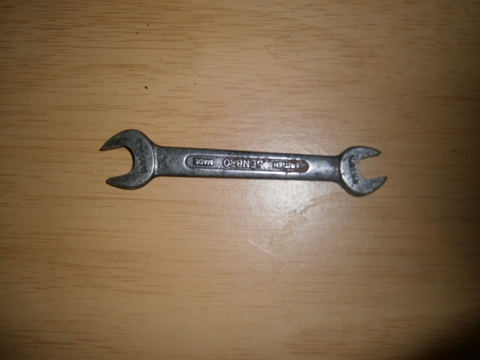 Vintage silver tone spanner. 3/16 & 1/4 BS ends.(E6b)