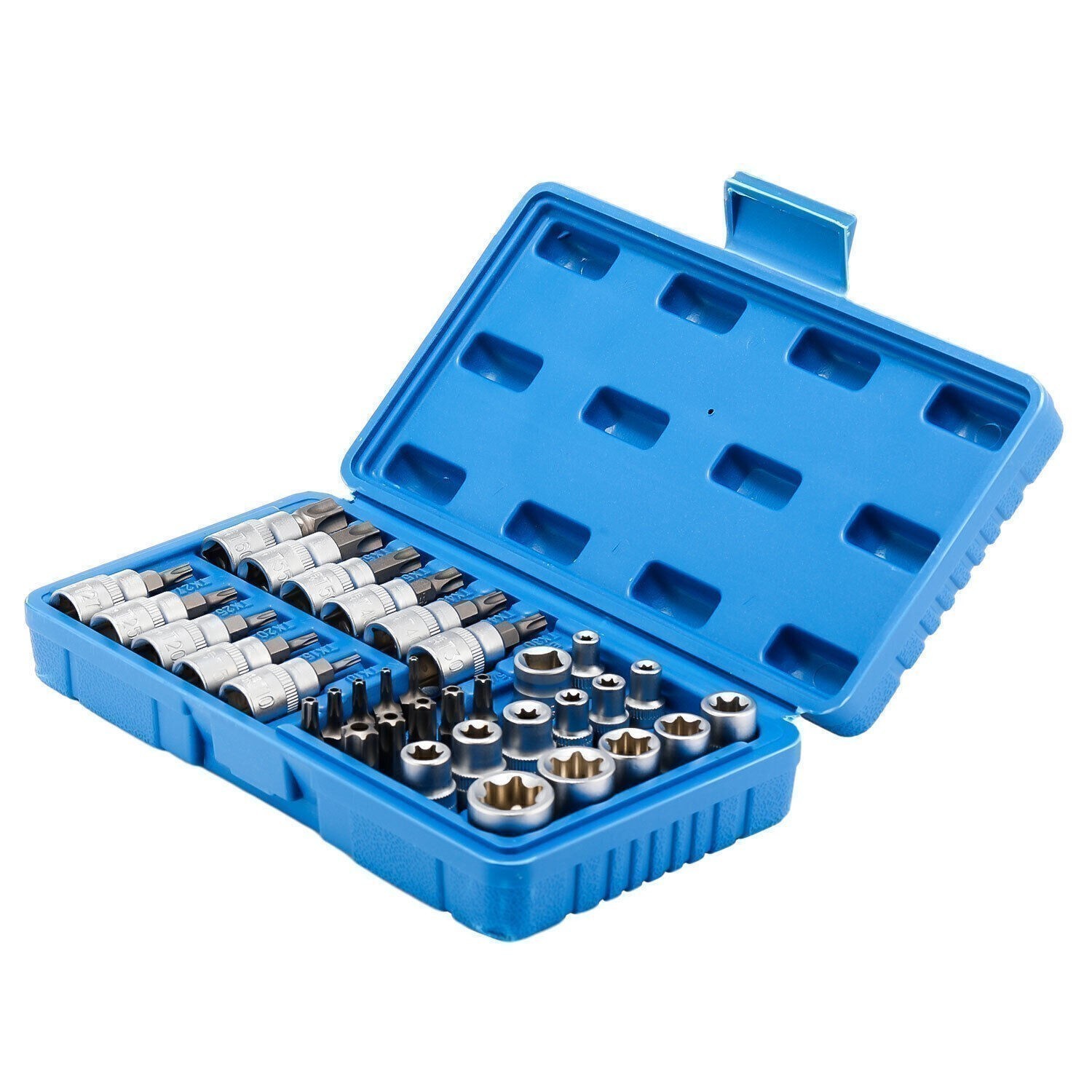 34Pcs Drive Male Female Torx Star Bit Socket E-socket Set Handheld Tool Case US