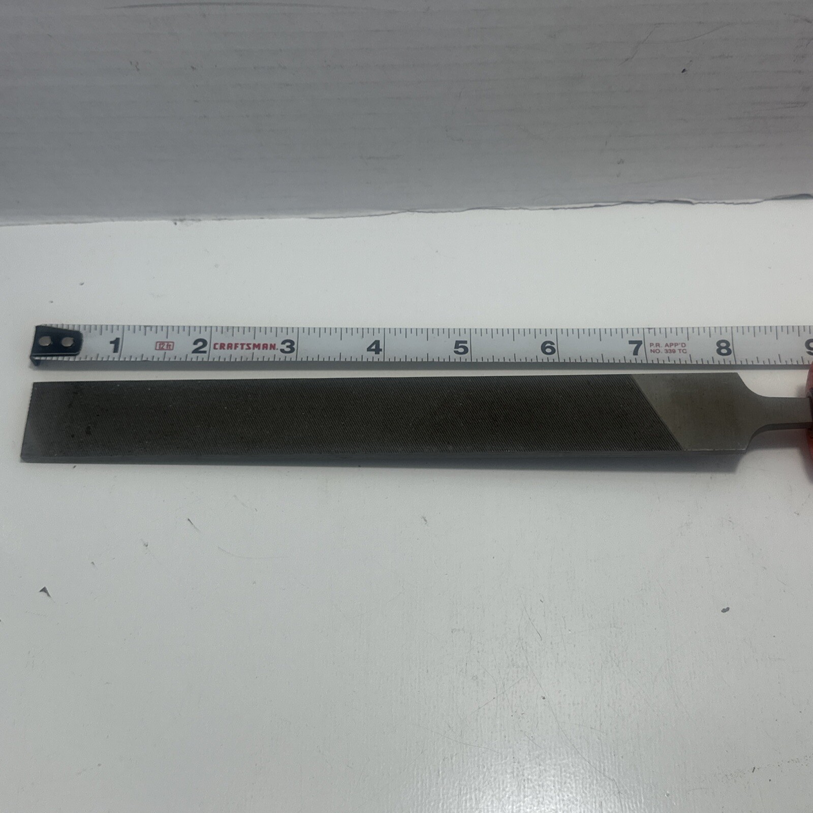 Snap On HF-616 Red Screw in Hard Handle Hand File Smooth USA EUC