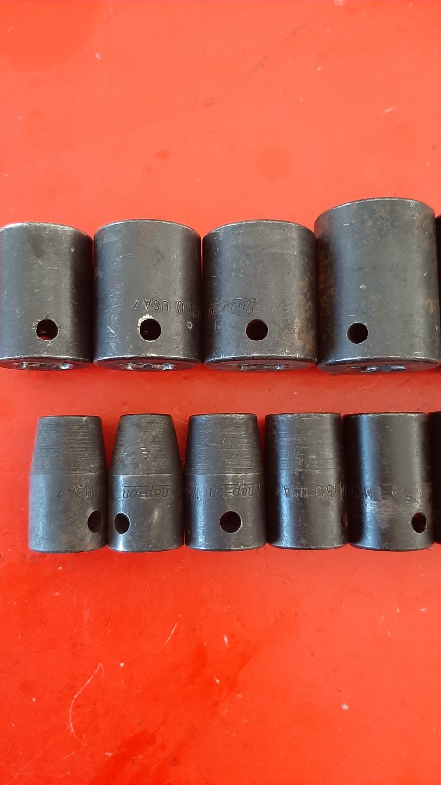 Snap-On 1/2″ Drive 11 pc 6 Point SAE Shallow Impact Socket Set Im120-320 3/8″-1″
