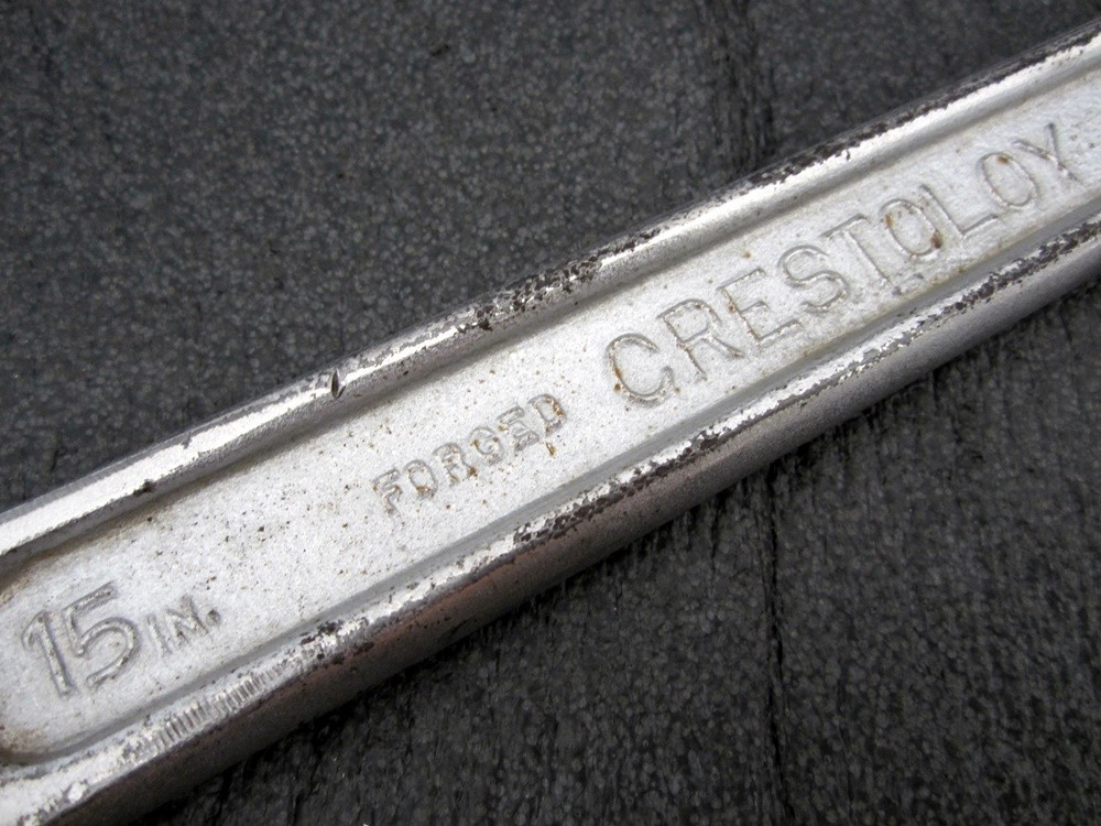 Vintage Crescent 15″ Adjustable Wrench Crestoloy Made in USA