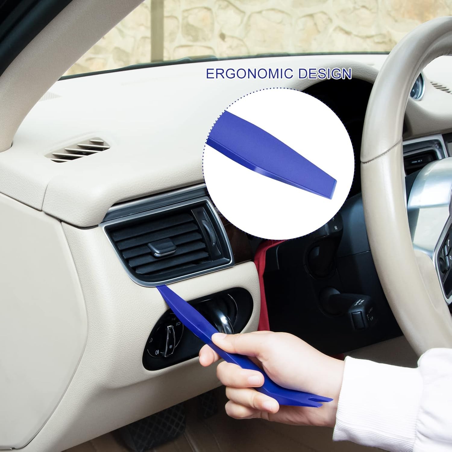 Plastic Trim Removal Pry Tool Set for Car Radio Panel Door Dash Clip Fasteners
