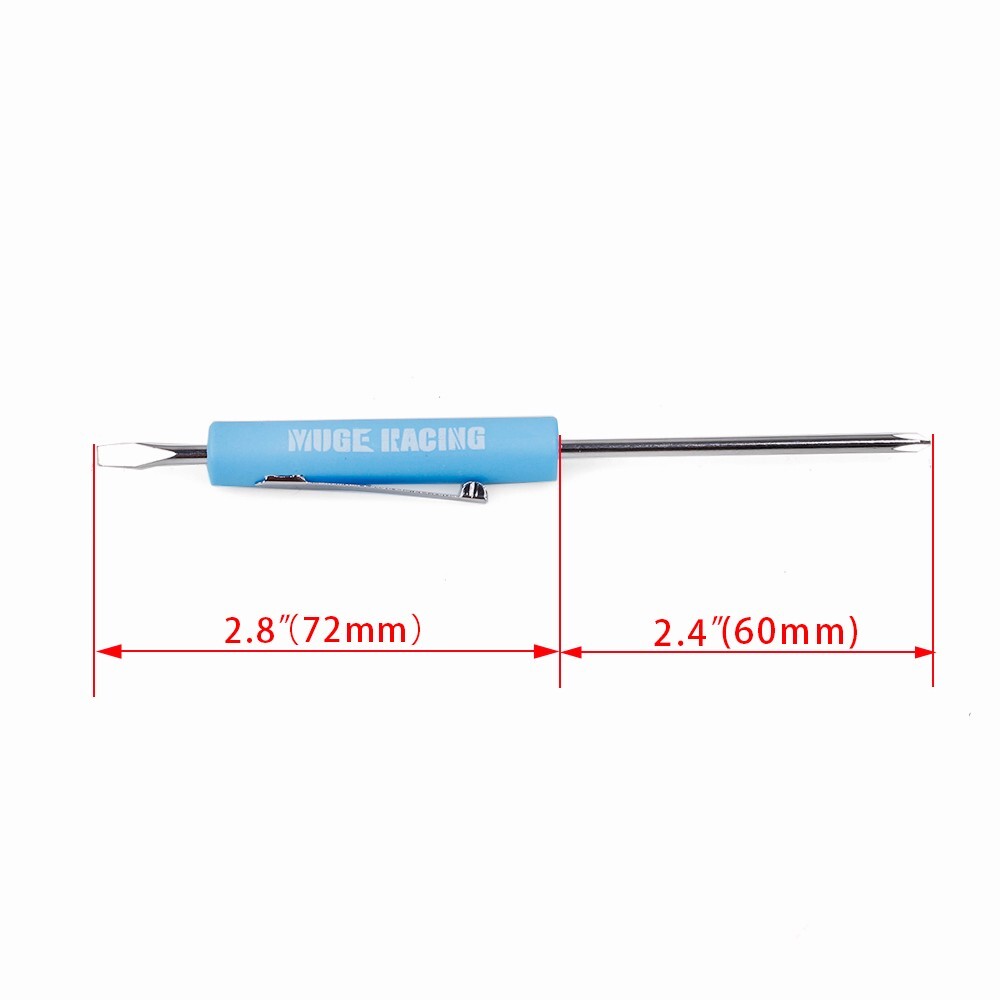 10PCS Mini Pocket Screwdriver Flat Tip w/ Magnet and Clip Phillips Slotted Flat