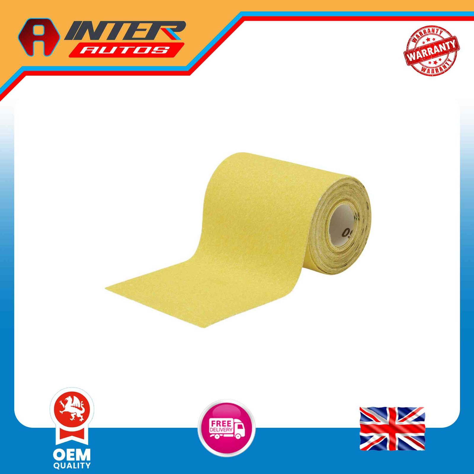 Draper Woodworking Sanding Roll, 115mm x 5m, 60 Grit 89725