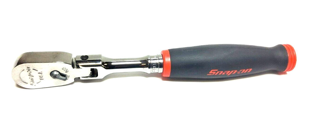 New Snap-on™ 3/8″ drive 9″ long FLEX Head Ratchet Red Soft Handle FHF80A