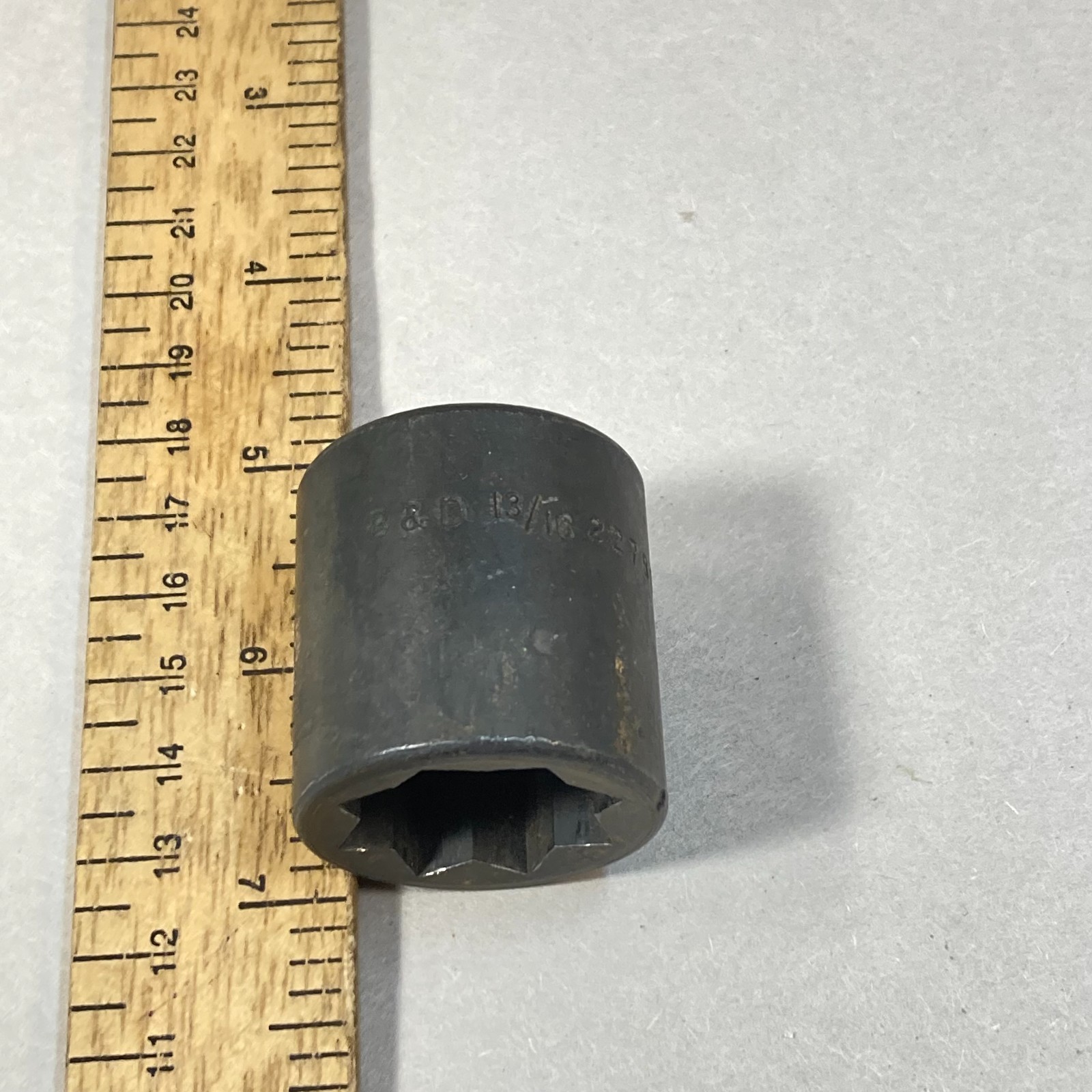 B & D Impact Socket 13/16″ Double Box 8 Point 1/2″ Drive #22781 USA