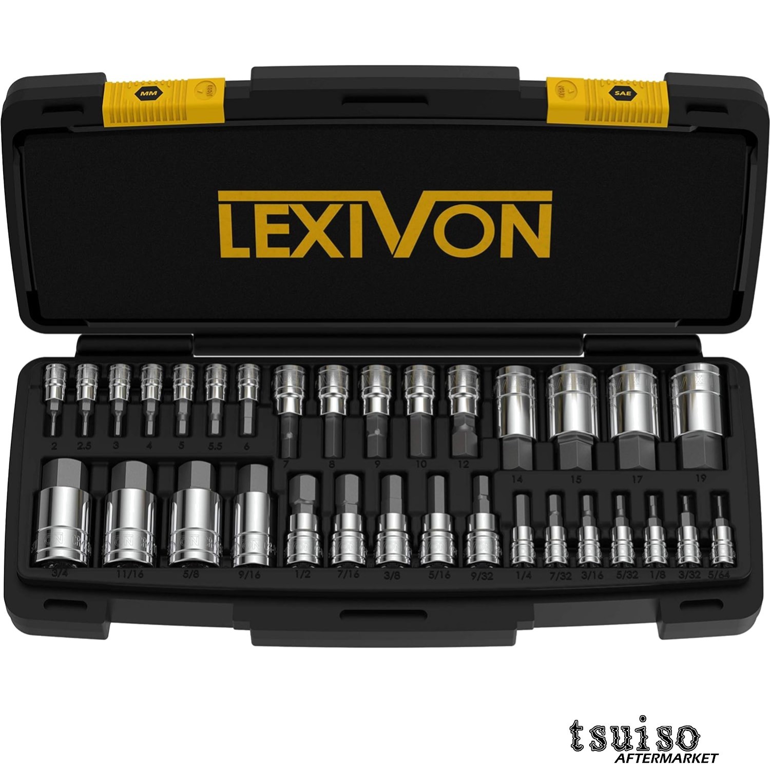 Hex Bit Socket Set – 32 Sockets with Chrome Finish & Lifetime
