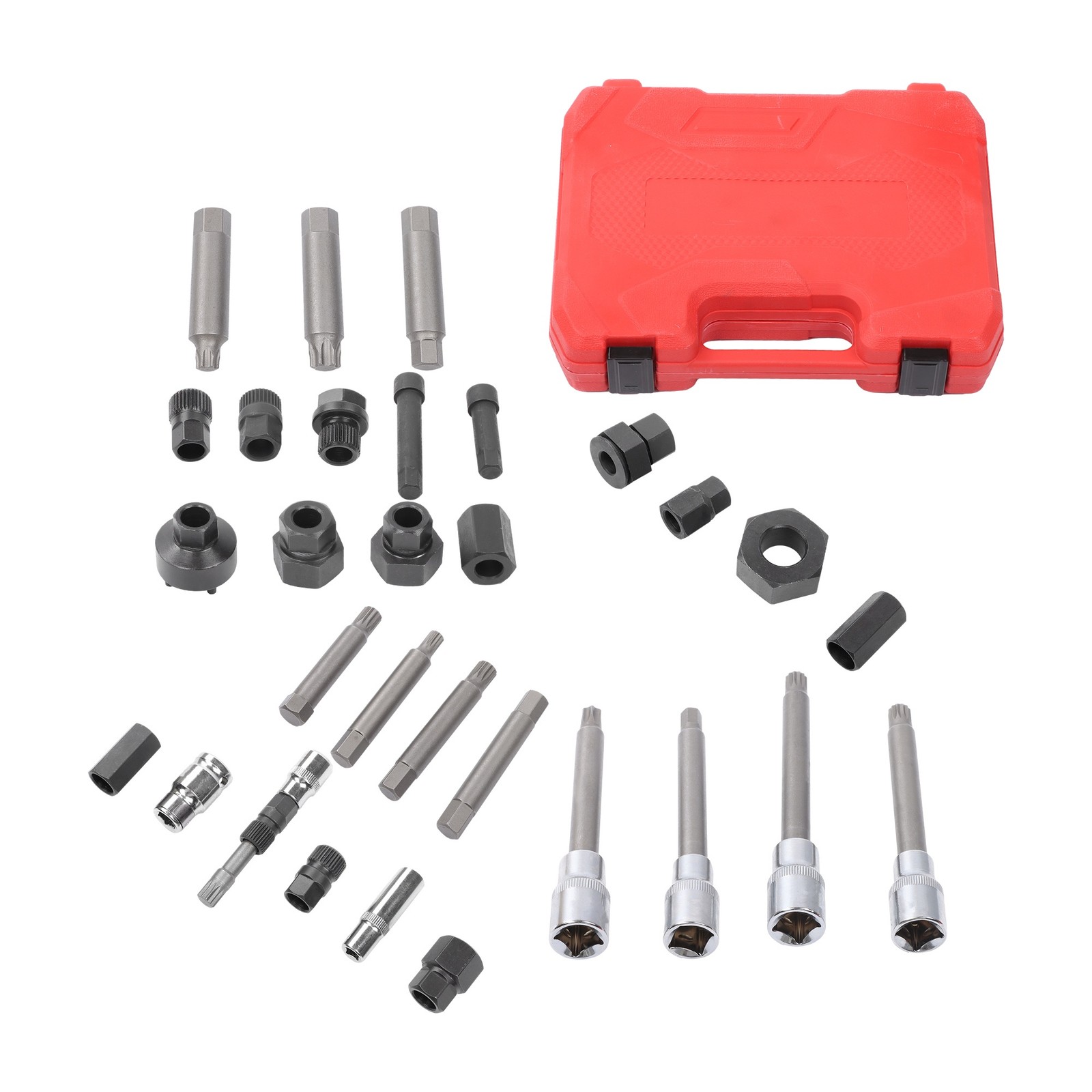 30pcs Alternator Pulley Service Decoupler Insert Bit Alternator Tool Set