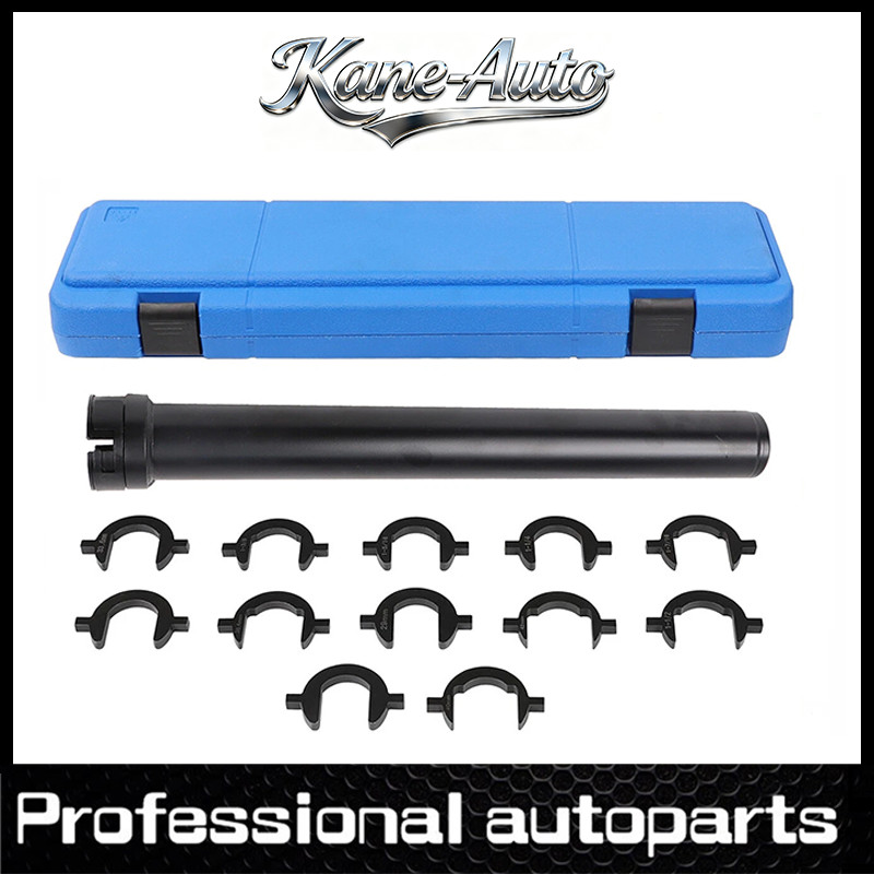 13pc Inner Tie Rod Removal Auto Tool Kit with 12 SAE & Metric Crowfoot Adapters