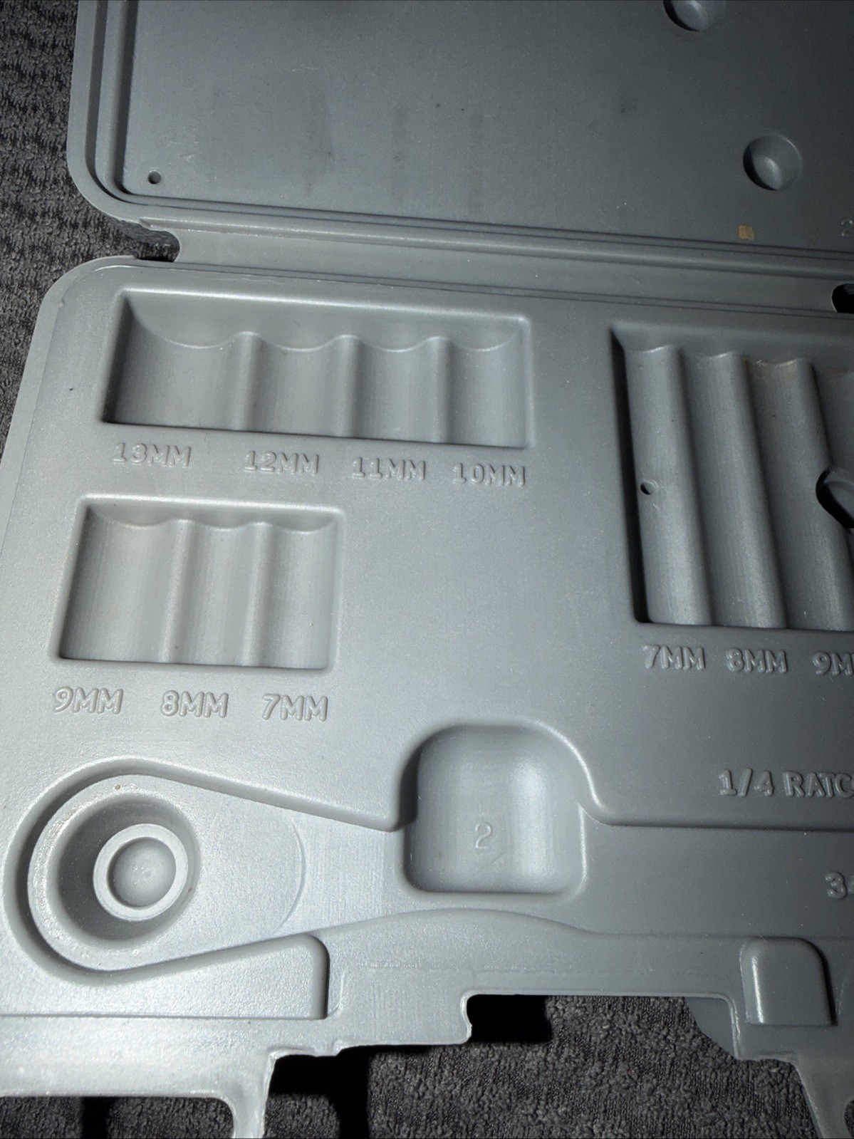 Sears Craftsman NOS 12pc Metric 1/4” Drive 6 Point Socket Set CASE ONLY 34746