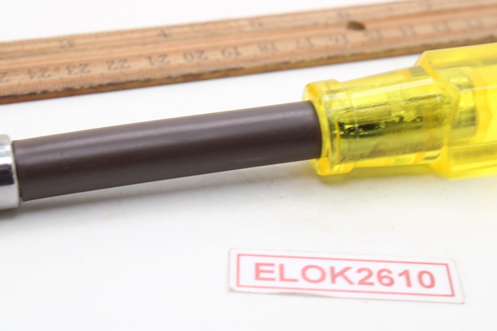 Snap-on ND 114 7/16″ 3″ Shank Brown Insulated Amber Handle Nut Driver USA