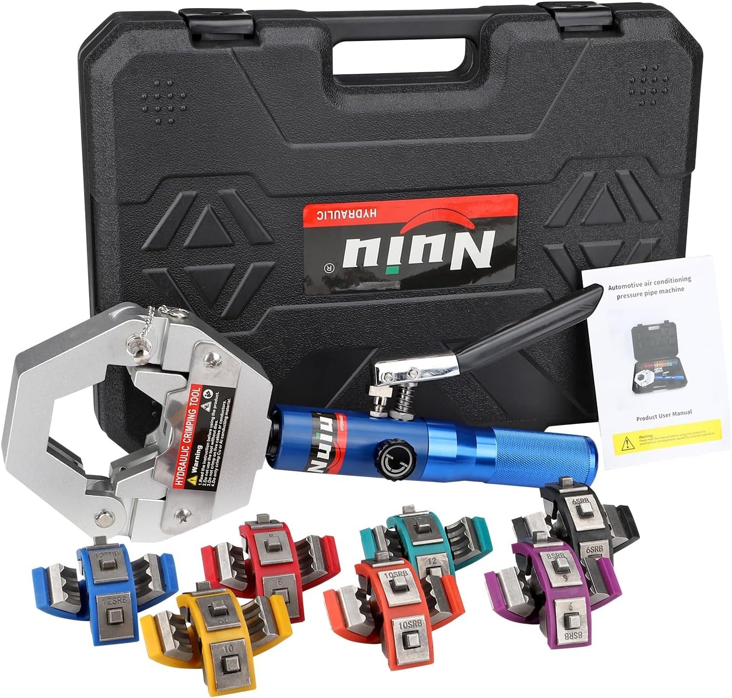 FS-7842A Hydraulic Hose Crimper Kit – 8T 17 inches x 12.6 inches, Blue