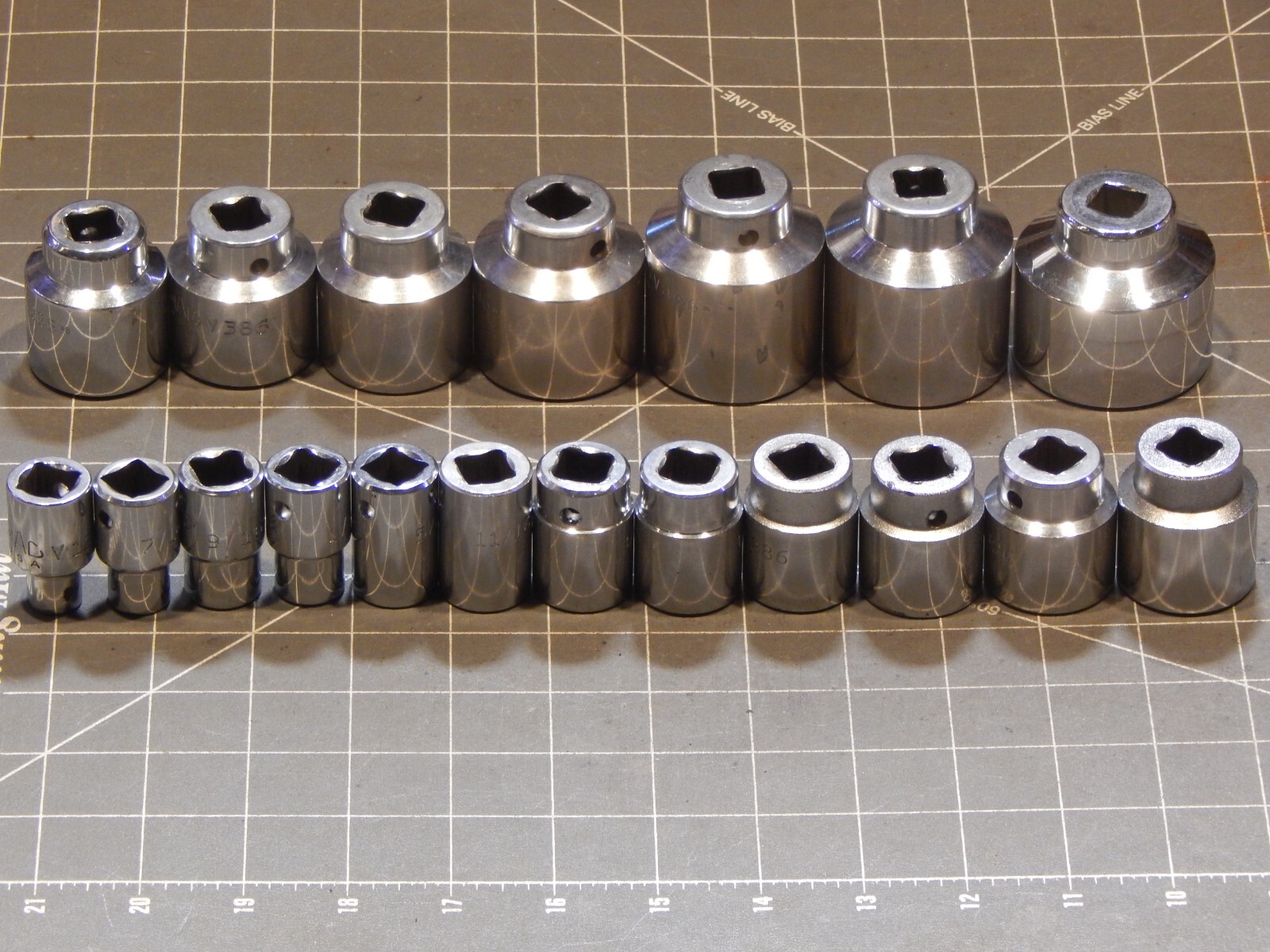 Mac 19 OF 20Pc SAE 1/2″ Drive Shallow Socket Set 3/8″ 1 9/16″ 6Pt Dr V Chrome