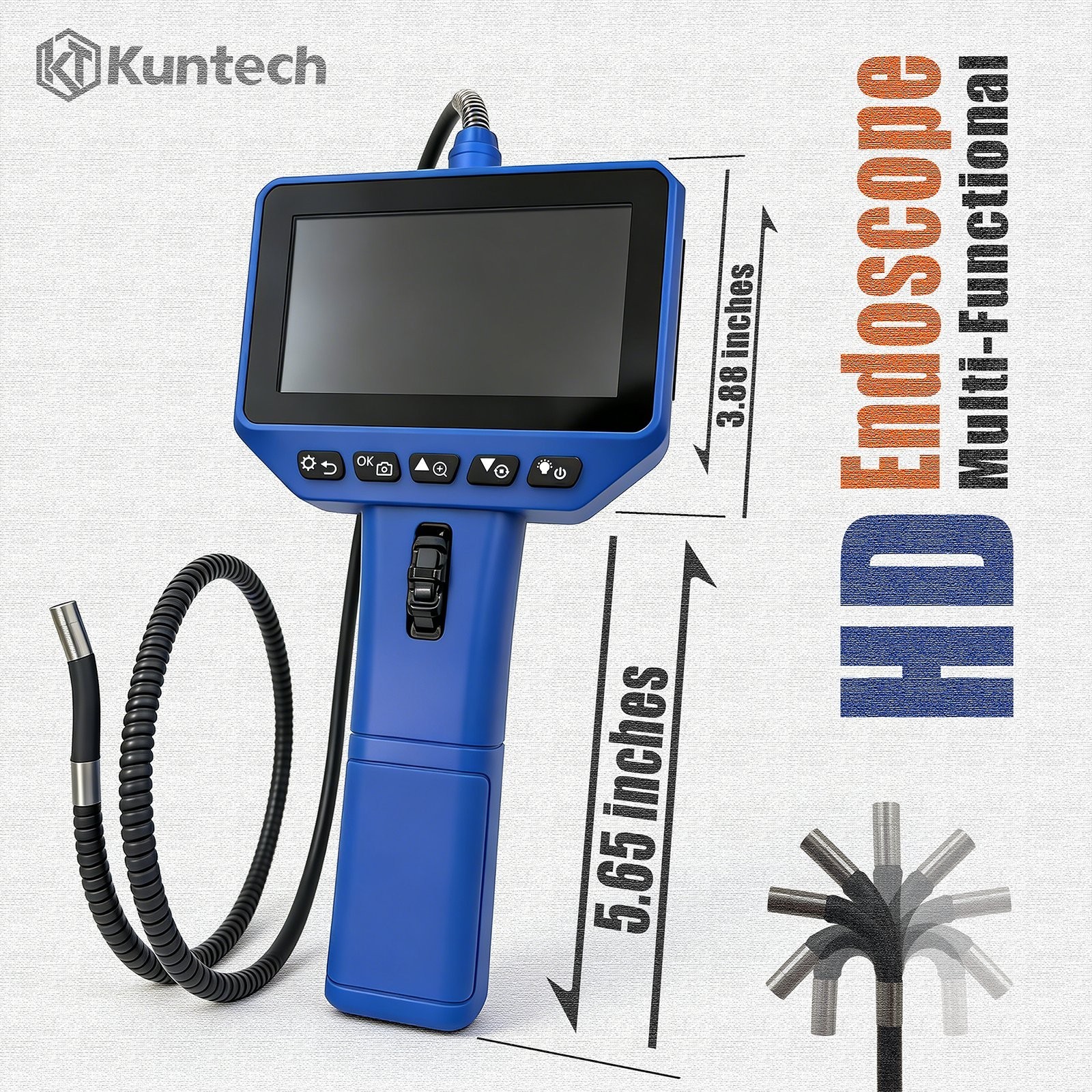 180° 6MM 4.3-inch Screen Bidirectional Endoscope