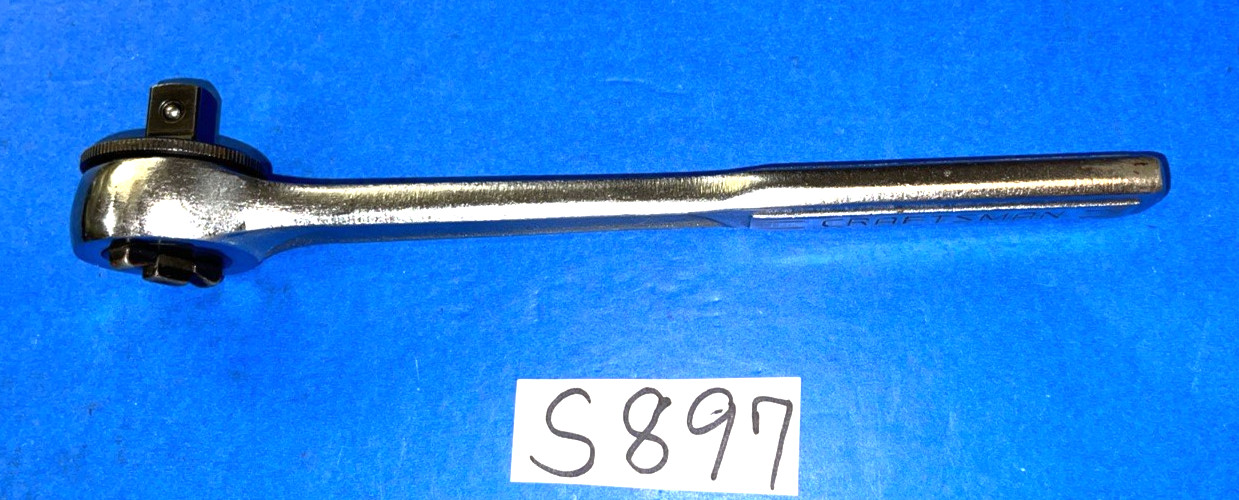 CRAFTSMAN TOOLS VINTAGE 1/2 DRIVE THUMB WHEEL SINGLE -V- RATCHET RARE