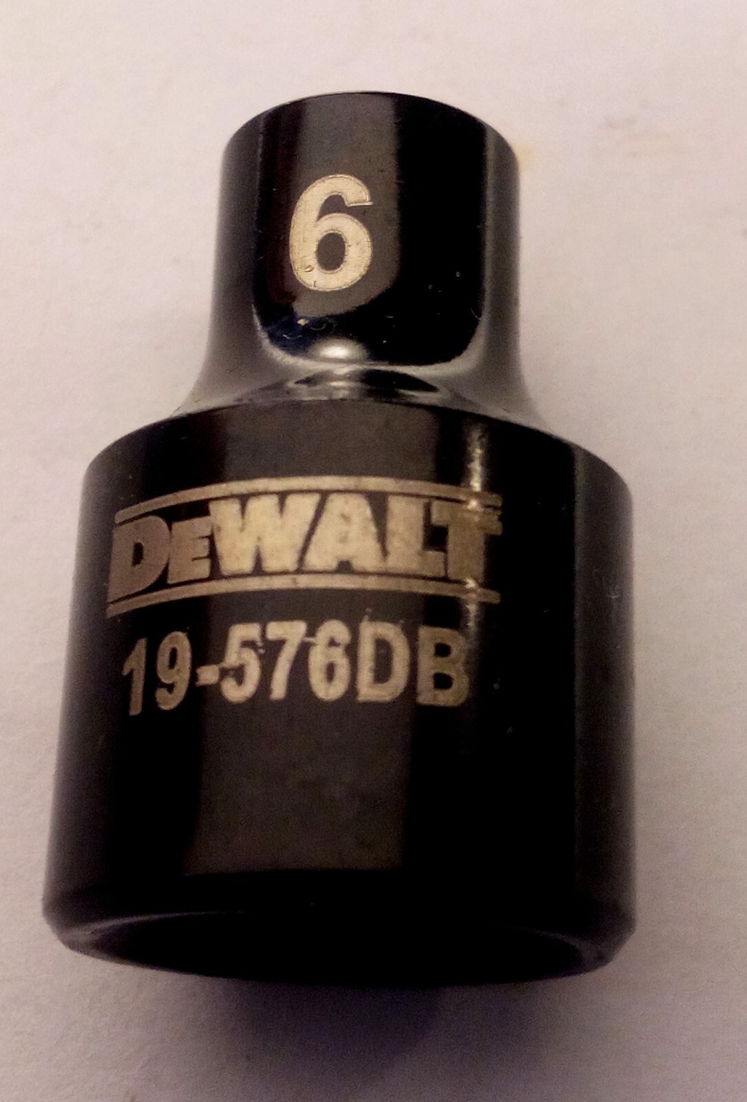 DeWalt 6mm x 3/8″ Dr Black Chrome Socket – 19-576DB – 6 Pt Free Shipping