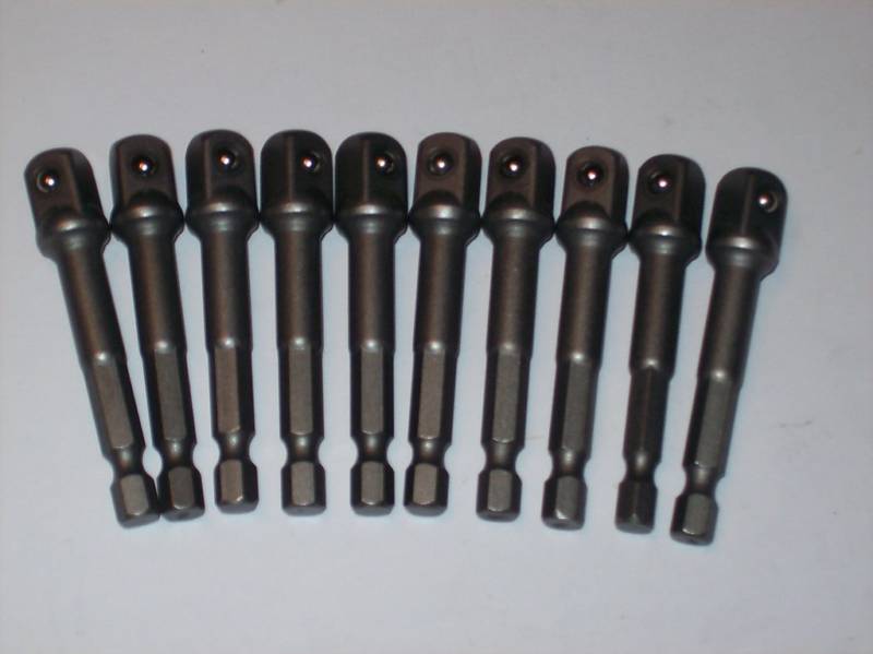 10 POWER EXTENSION BARS DRIVER BITS HEX SHANK 3/8″