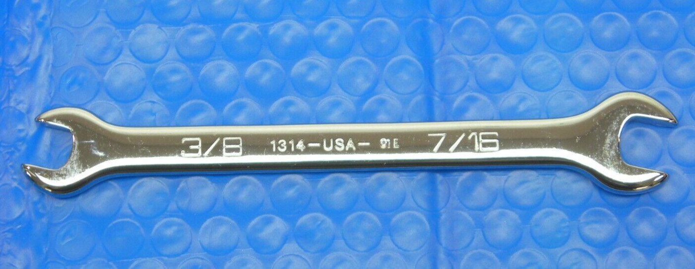 NEW! Wright 1314, 3/8″ x 7/16″ Open End Wrench 5-1/2″ USA HR