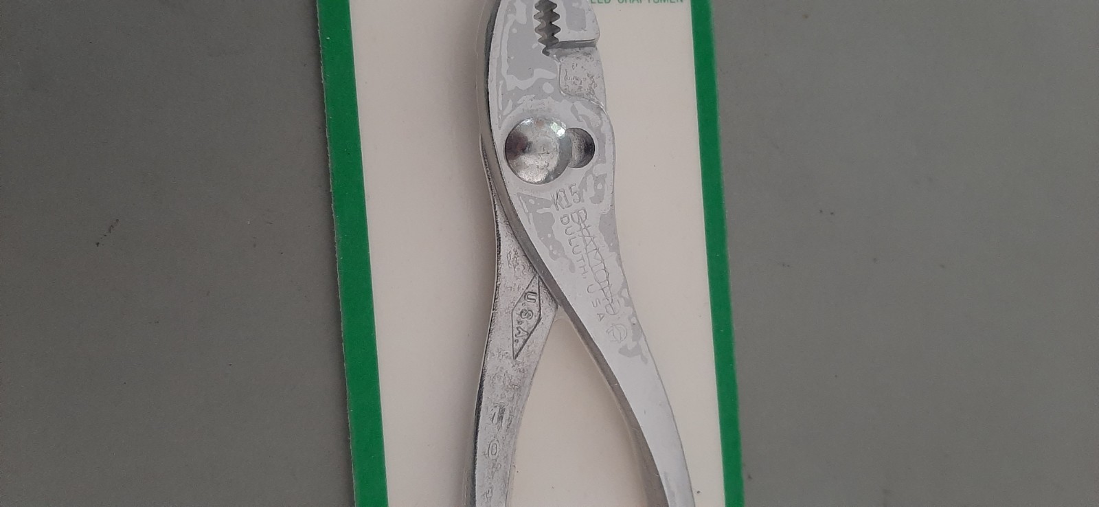 NOS Diamond Horseshoe 5″ Regular Nose w/ Cutter Slip Joint Pliers K15 K15H 9T
