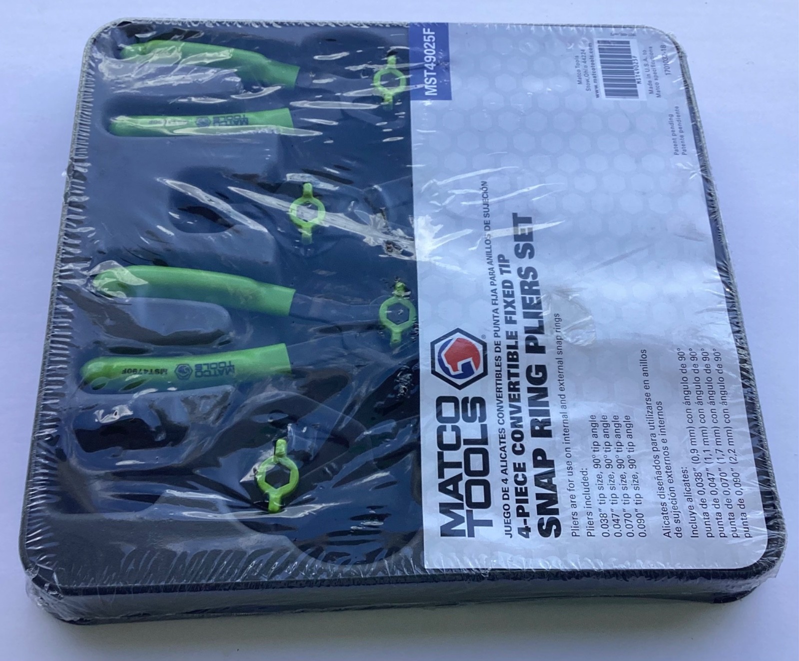 Brand New Matco 4 Piece Snap Ring Plier Set. All 90 Degree Tips