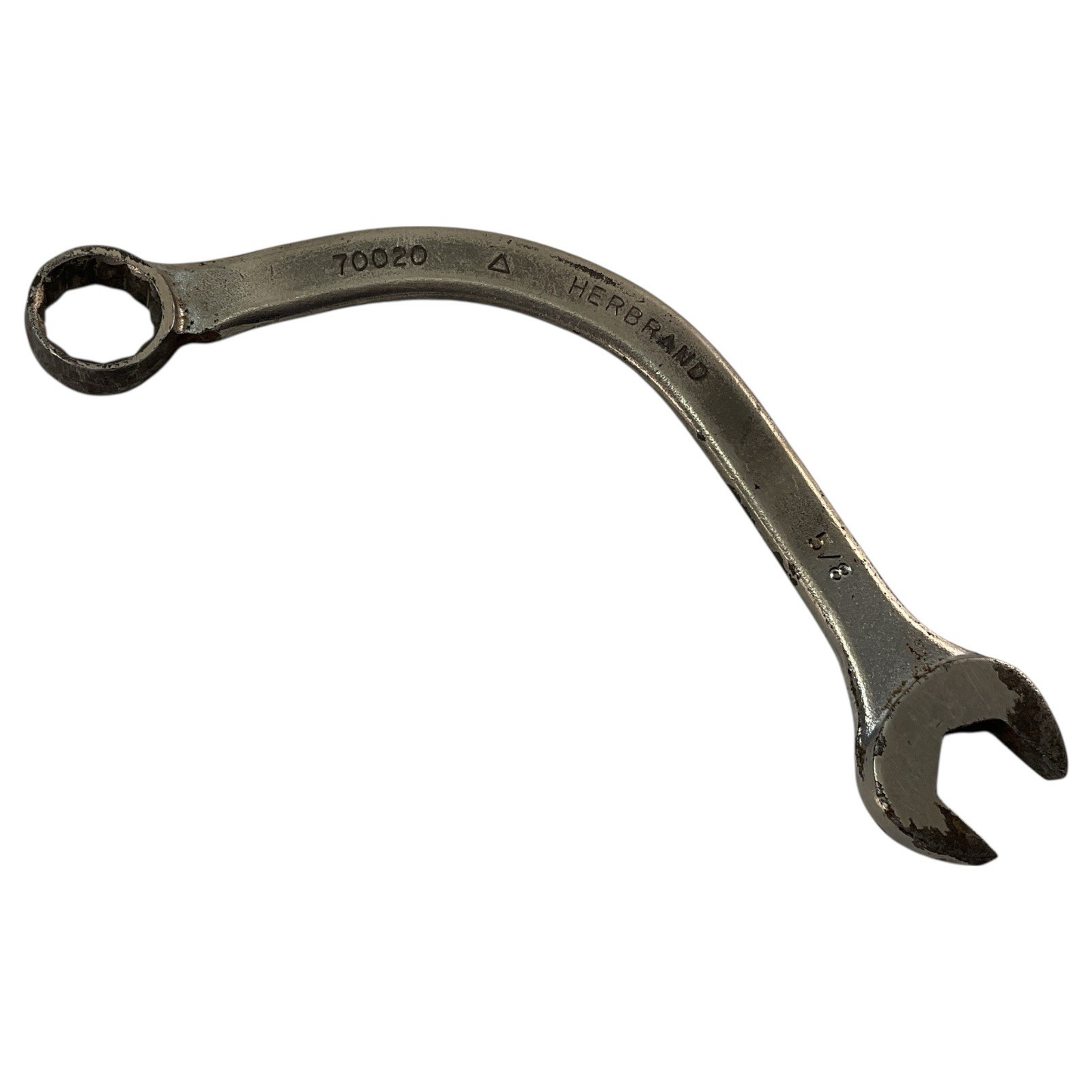 Herbrand 70020 Curved Wrench 5/8 12 Point Combination Vintage Mechanics Tool USA