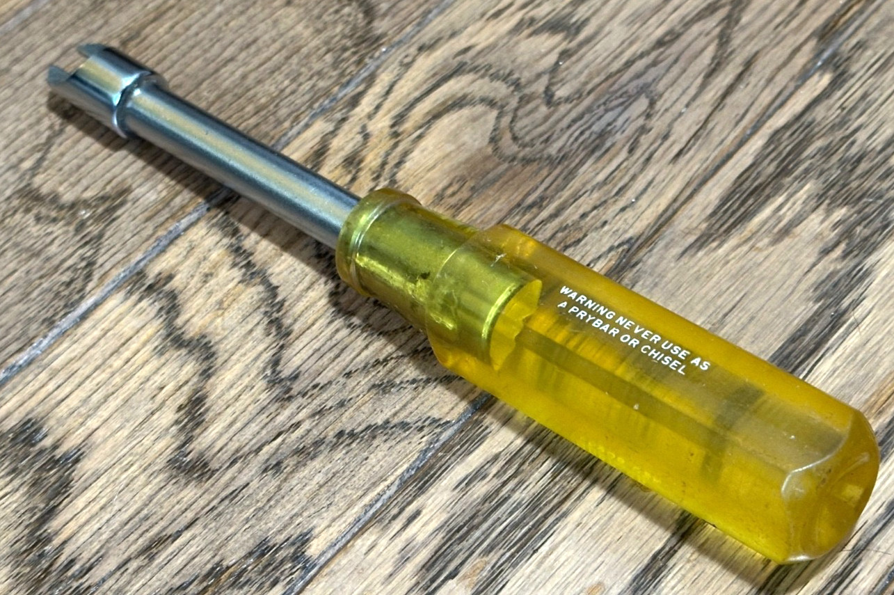 🇺🇸 Snap On Tools Dash Nut Trim Specialty VW Porsche Clear Screwdriver Handle