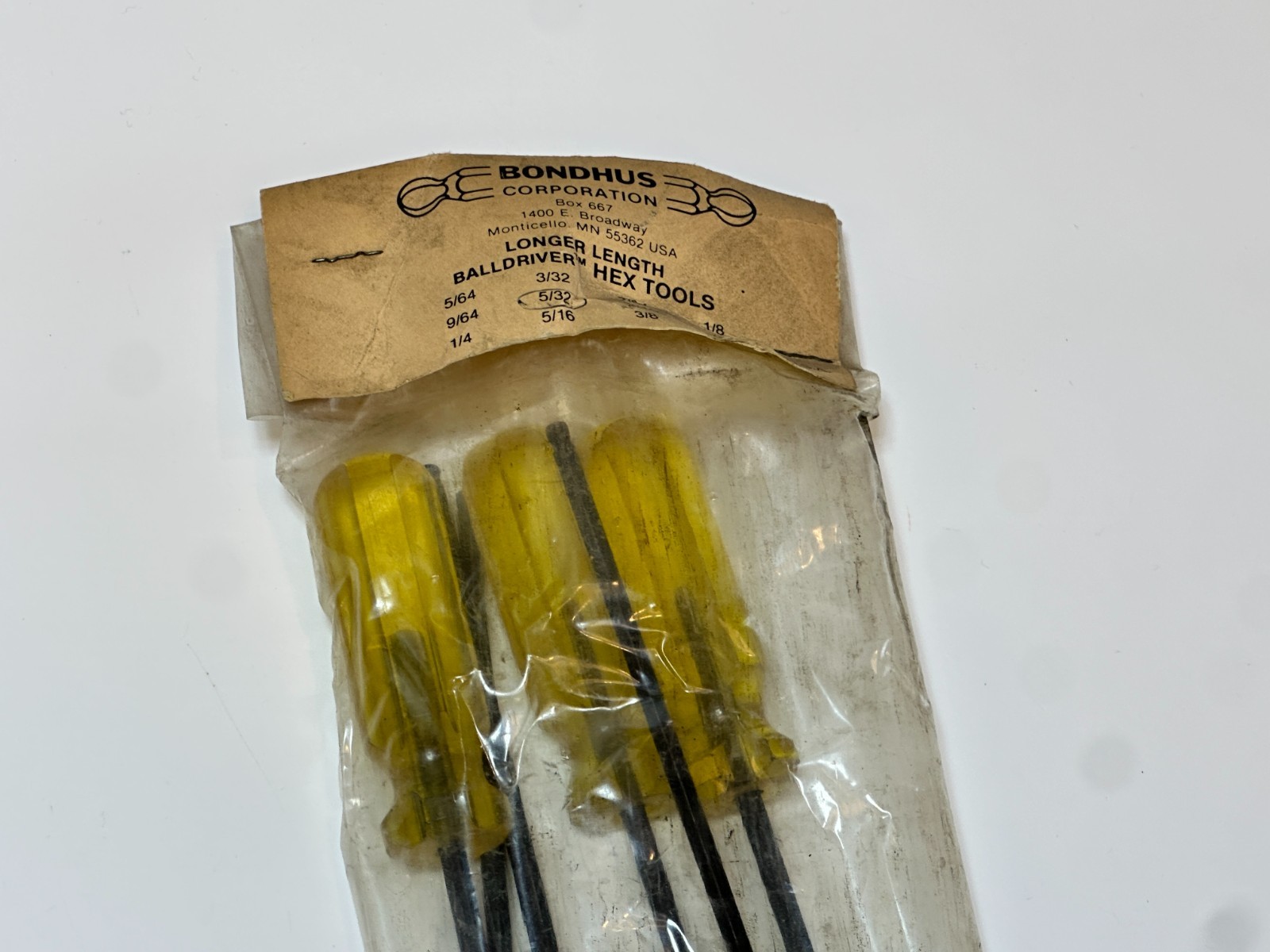 Bondhus Tools USA 6pc Lot Pack of 5/32″ Balldriver Screwdriver (New Old Stock)