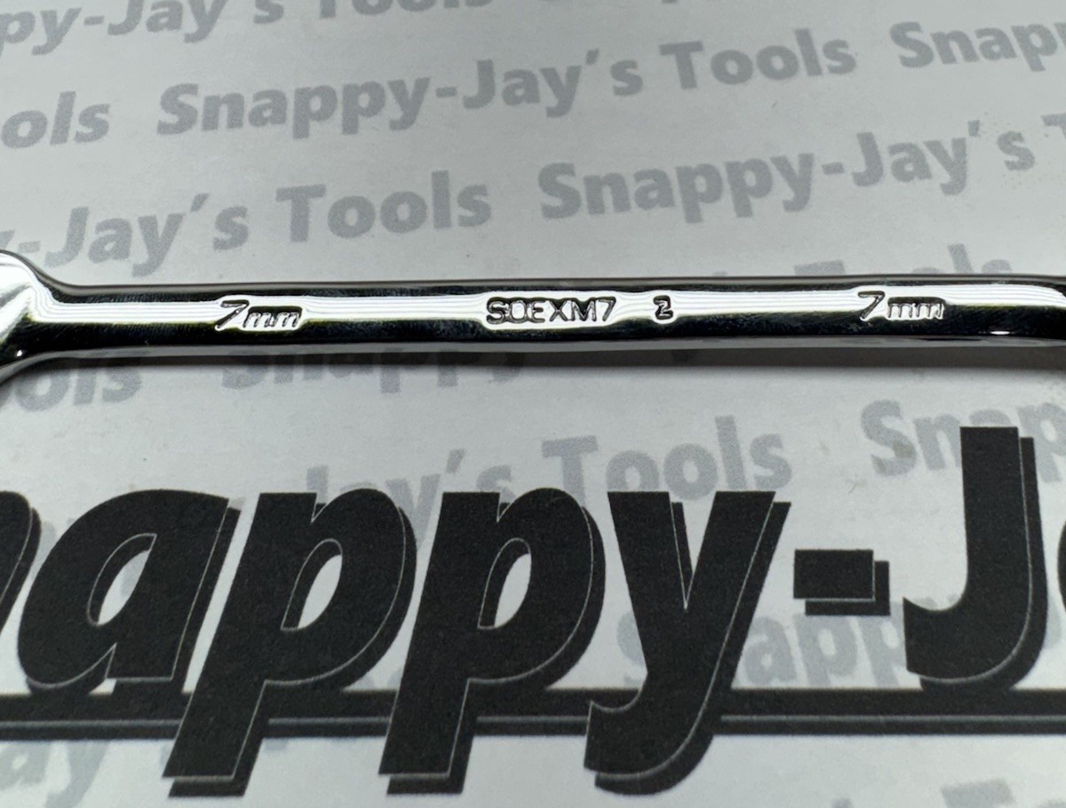Snap-on Tools USA NEW 7mm Metric 12pt Flank Drive PLUS Combination Wrench SOEXM7
