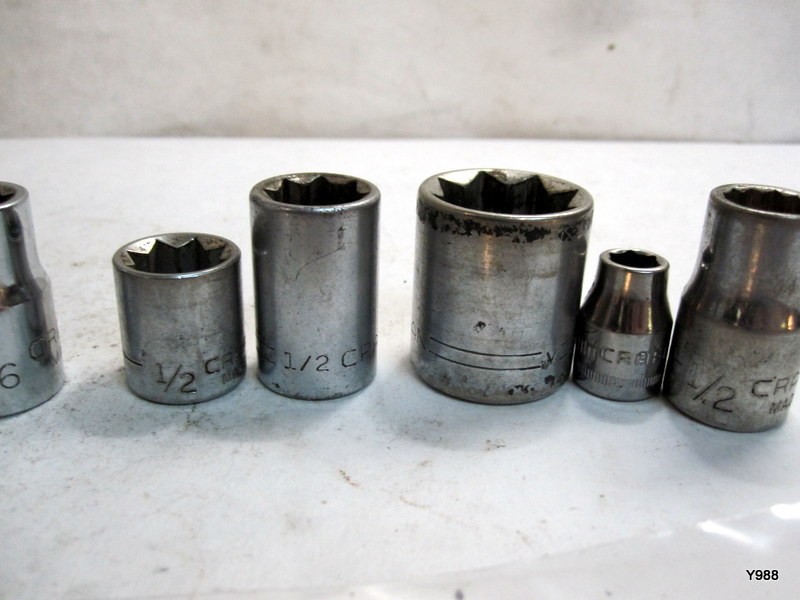 CRAFTSMAN set of 12 sockets mix lot see description