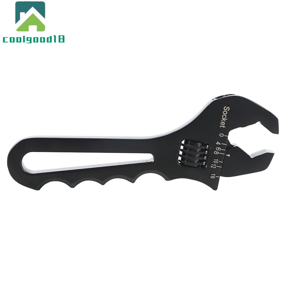Adjustable Wrench Black Aluminum Tool Spanner for Hose End Fitting 3AN-16AN
