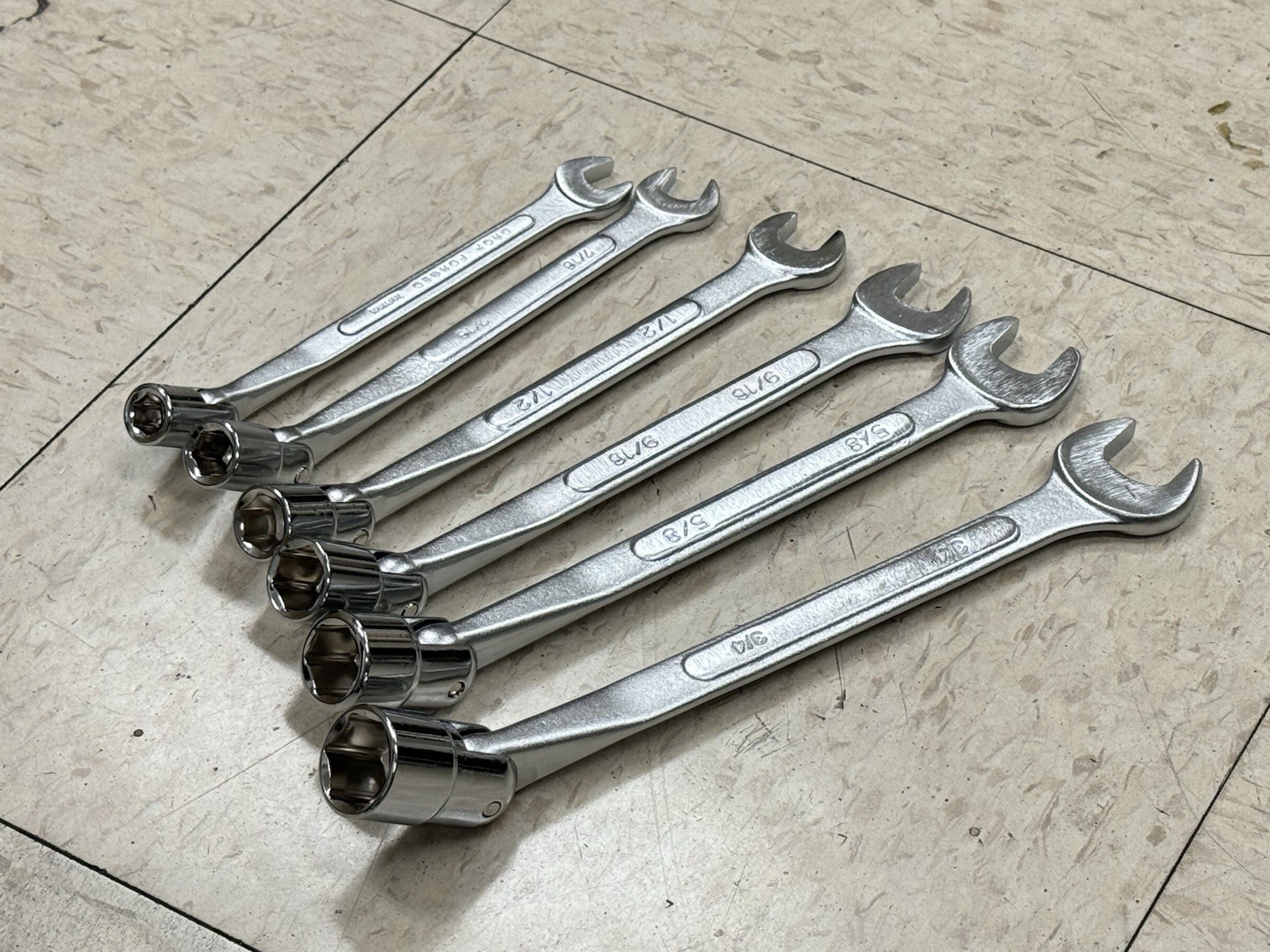 6 Pc Double Head SAE Flex Socket & Open End Wrench Set 3/8″ to 3/4″