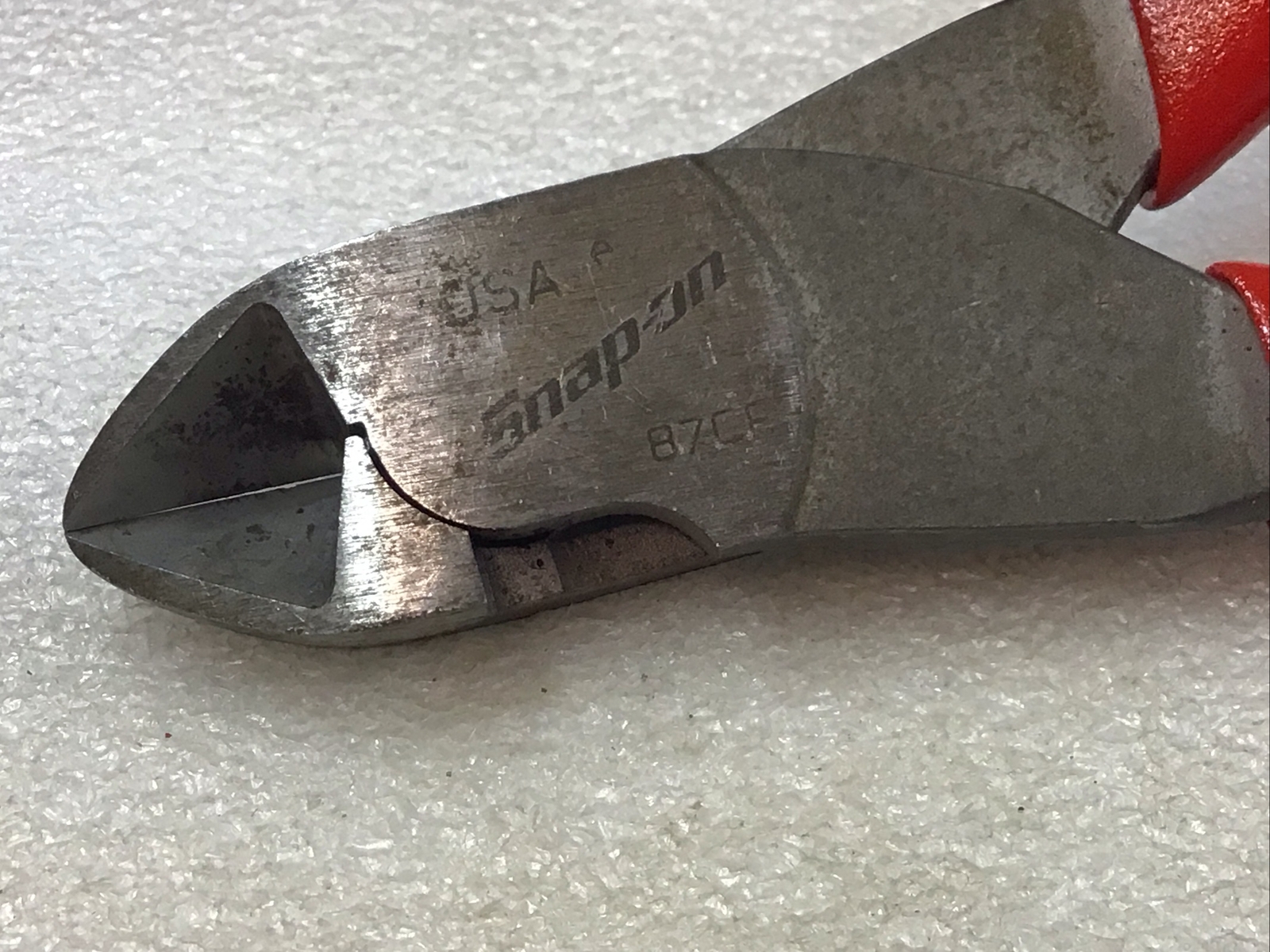Snap On#87CF – 7-1/2″ Long, Red Soft Grip, Power Edge-Diagonal Cutters-USA-NICE