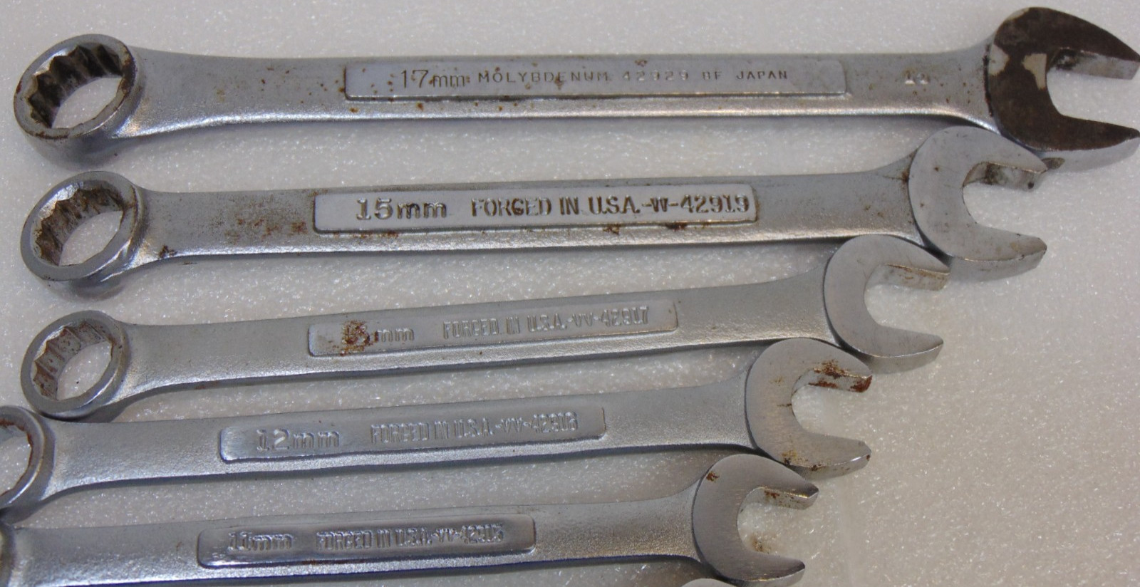 Vintage Craftsman Metric Combination Wrench Set 10 Pieces Made in USA 6 – 17mm