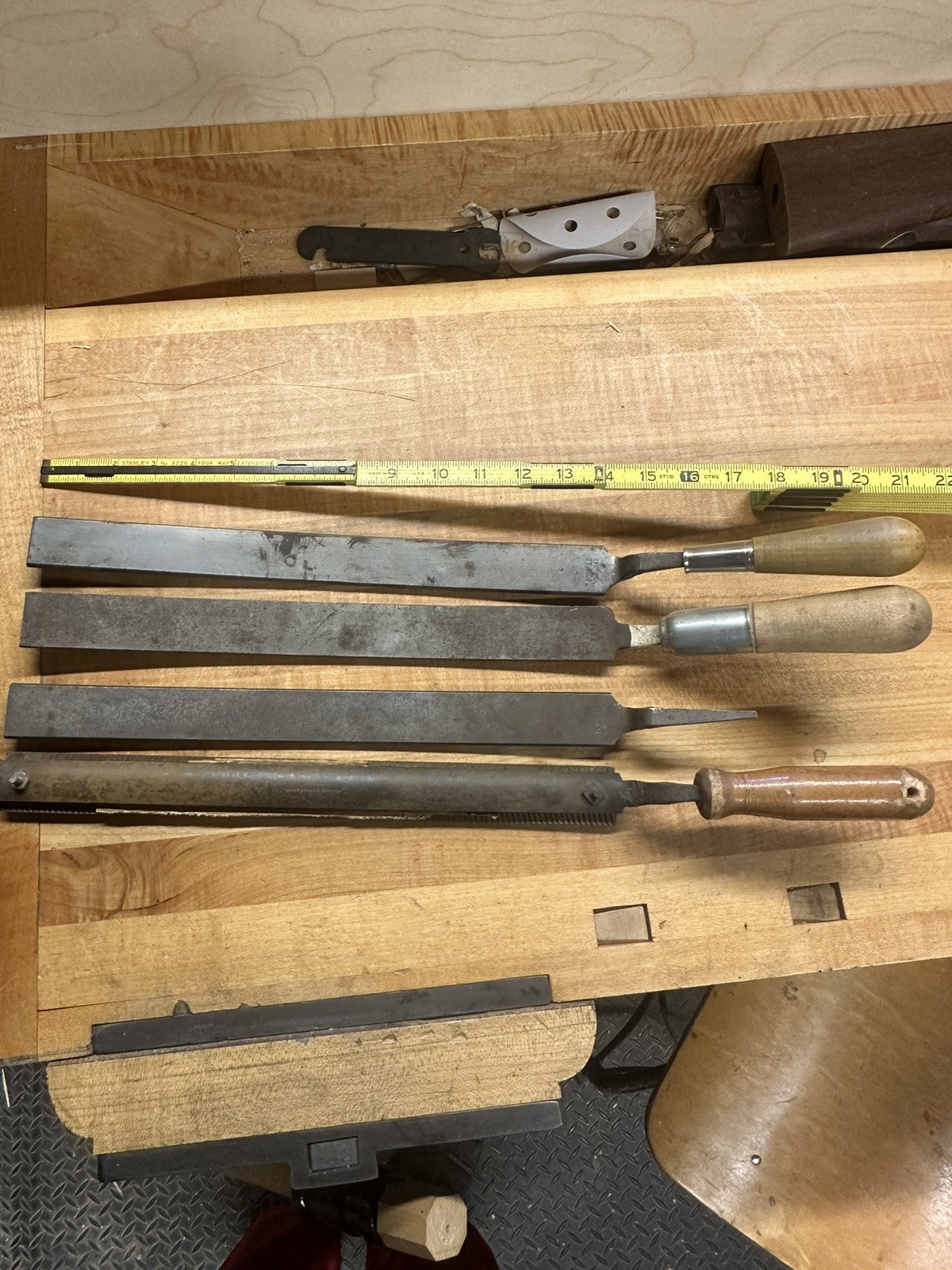 (4) Lot Nicholson Heller USA Bodifile 14”auto body Tool file lot Dent Ding Rasp