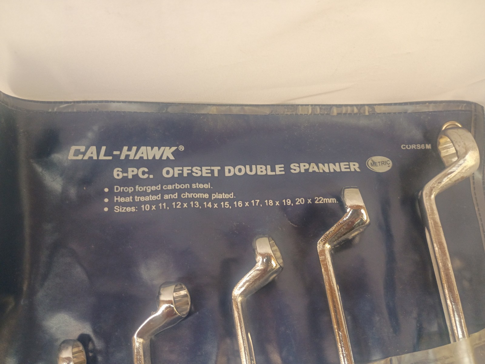 CAL-HAWK 6pc METRIC Offset Double Spanner Wrench Set 10mm -22mm