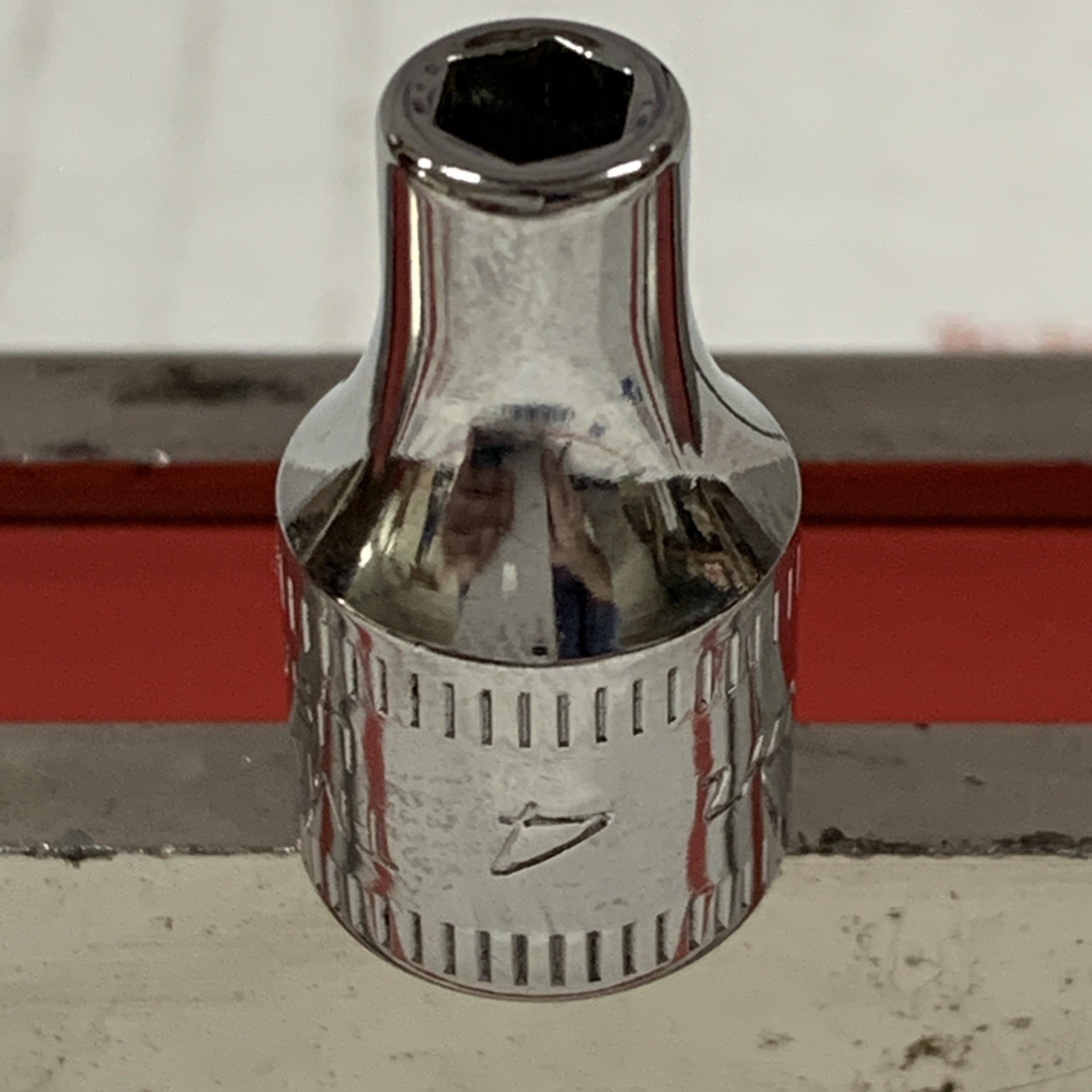 Snap On Tools TMM4 USA 1/4″ Drive 4mm METRIC 6pt Shallow Chrome Socket NEW