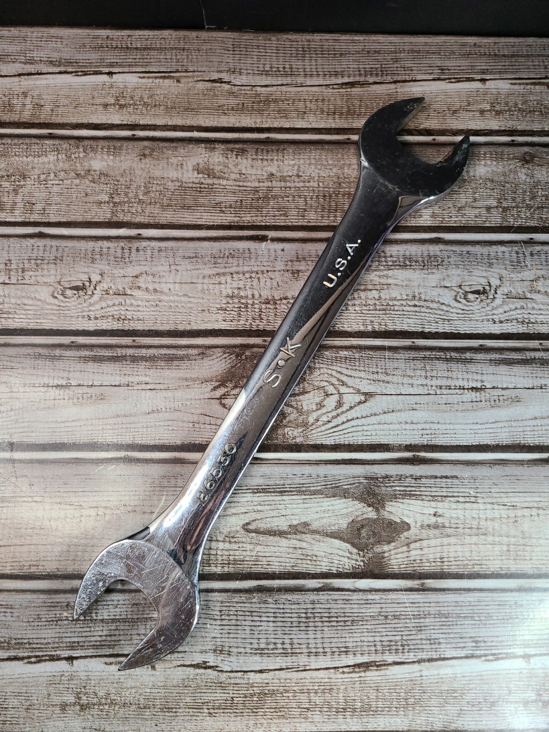 SK Hand Tools 86530 – 30mm x 32mm SuperKrome Open End Wrench – Made In USA