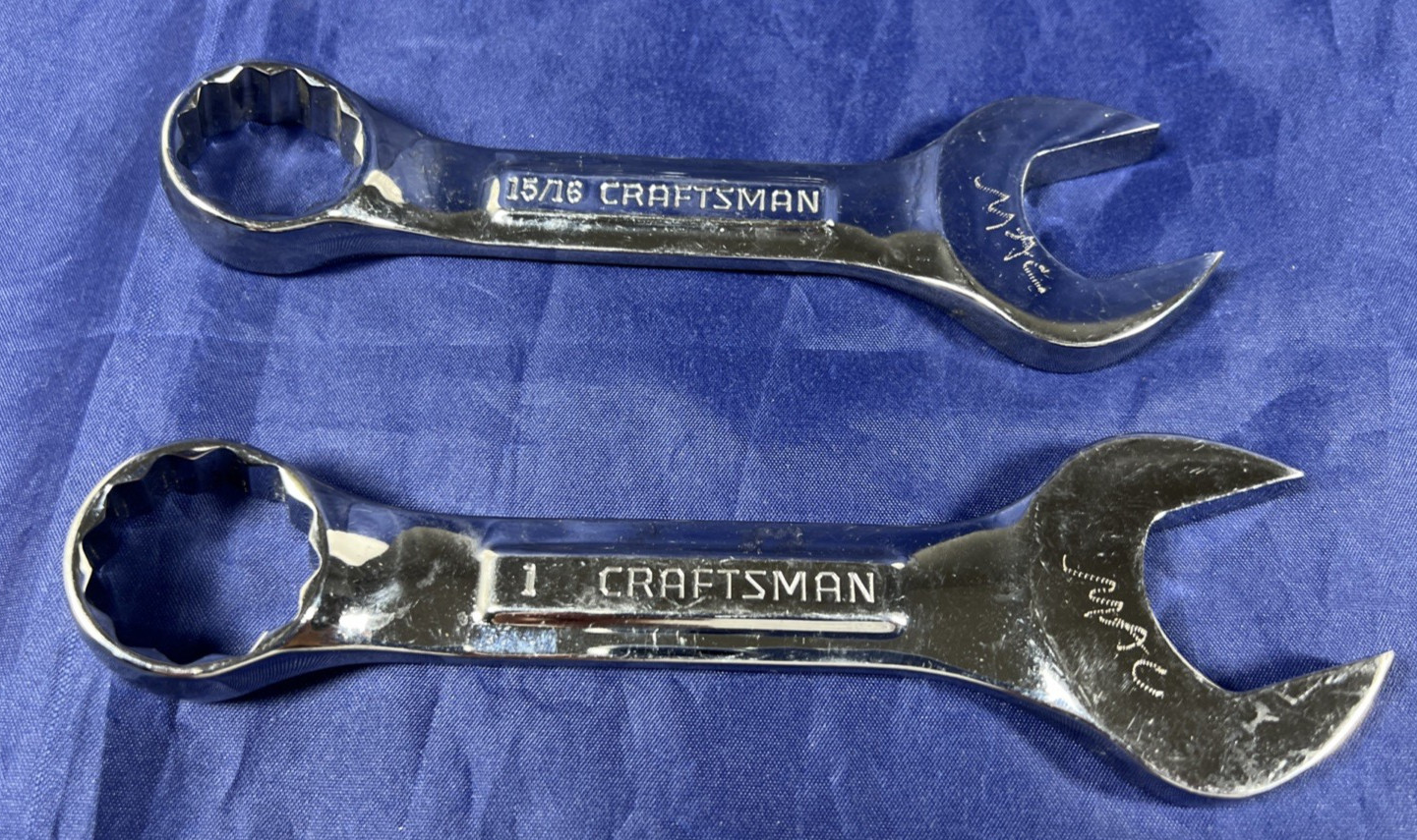 Set Of 11 Craftsman USA 12pt SAE Stubby Combination Wrench Set VV Series