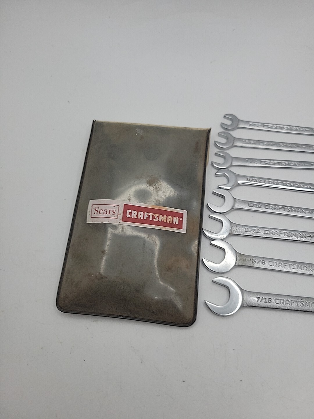 CRAFTSMAN USA 8 PIECE OPEN END IGNITION WRENCH SET with POUCH Read!
