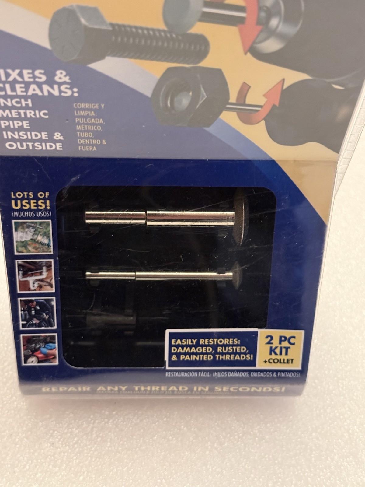 ROTARY THREAD Damaged Thread Repair Tool -Chase, Restore Repair & Clean Lot Of 2