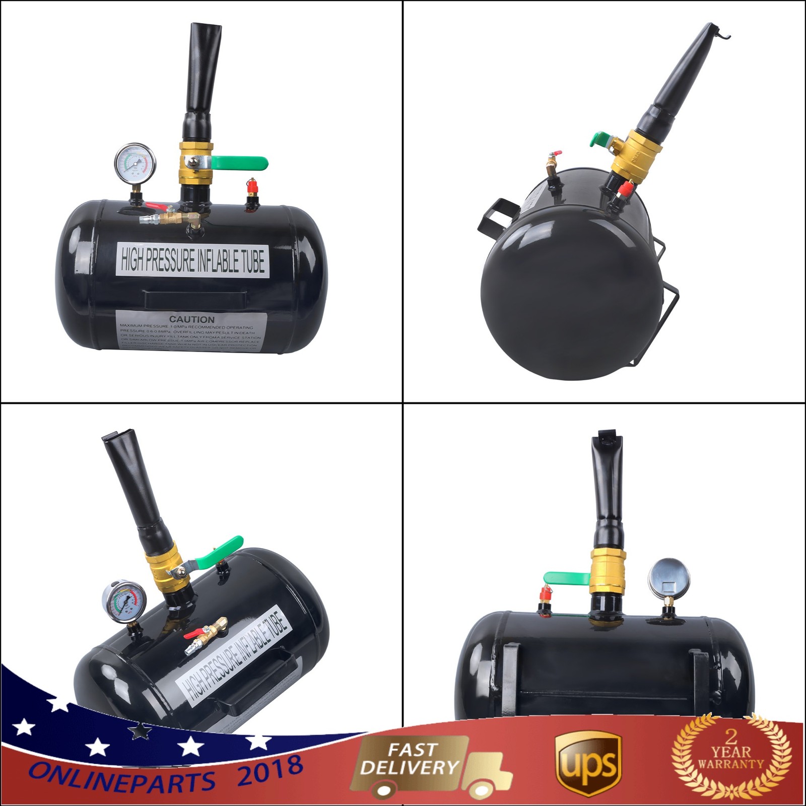 145PSI Air Tire Bead Seater Blaster Tool Seating Inflator Truck Car 5 Gallon