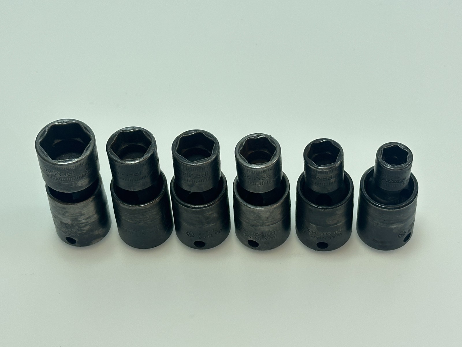 🇺🇸 Snap-on USA 6pc 3/8 Drive Metric 10-18mm Swivel Universal Impact Socket Set
