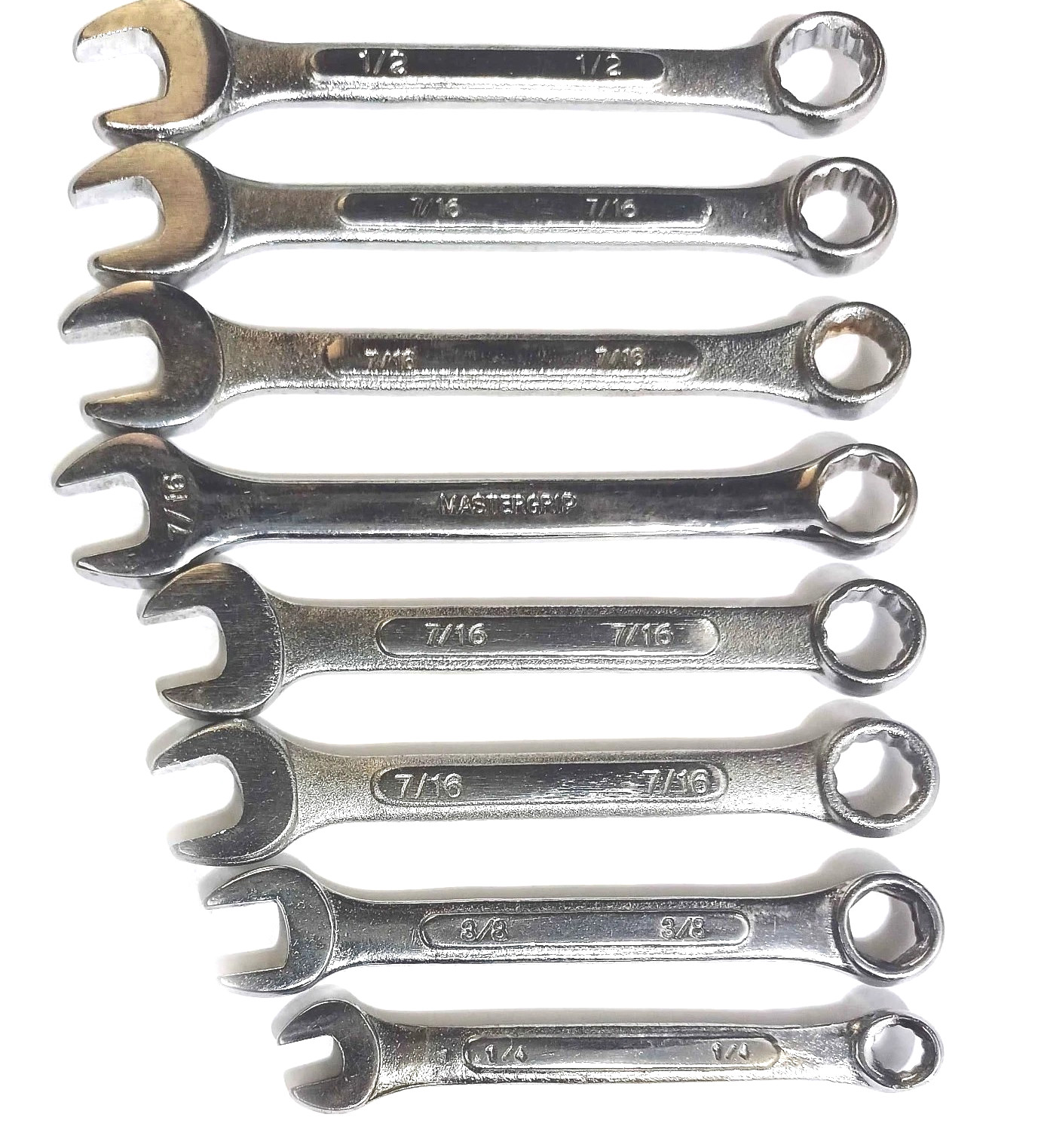Mixed Lot of Forged Steel Combo12 point Wrench SAE 1/2 5/8 7/16 3/8 1/4 & Metric