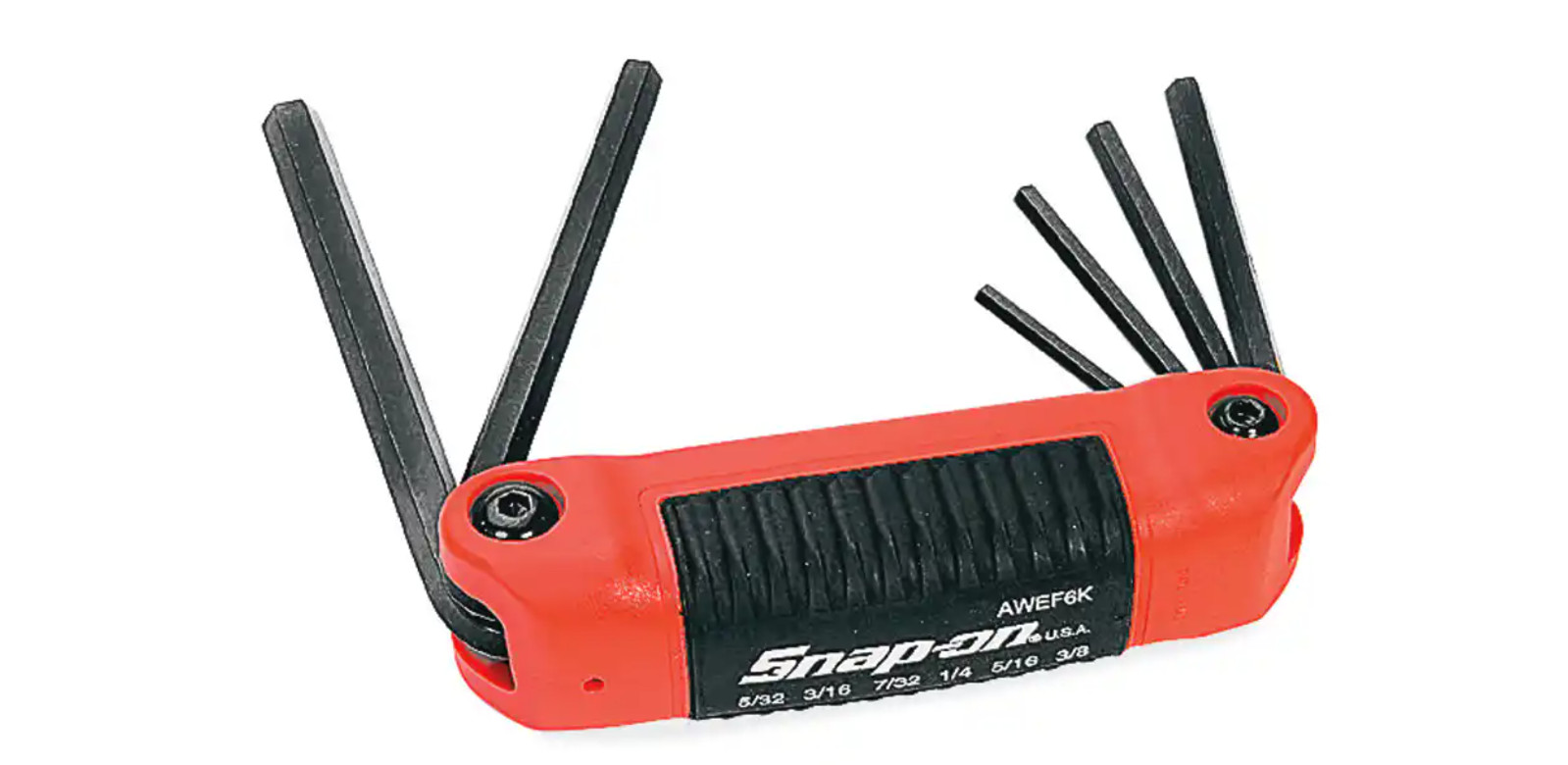 New Snap On ™ Tools Folding SAE Hex Wrench Set Plastic Handle AWEF6K USA 6 keys